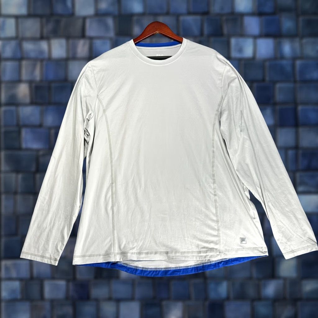 Fila FILA Performance Wicking Top Mens T Shirt XXL NEW W Tag Gray Blue Long Sleeve Size US XXL / EU 58 / 5 - 1 Thumbnail