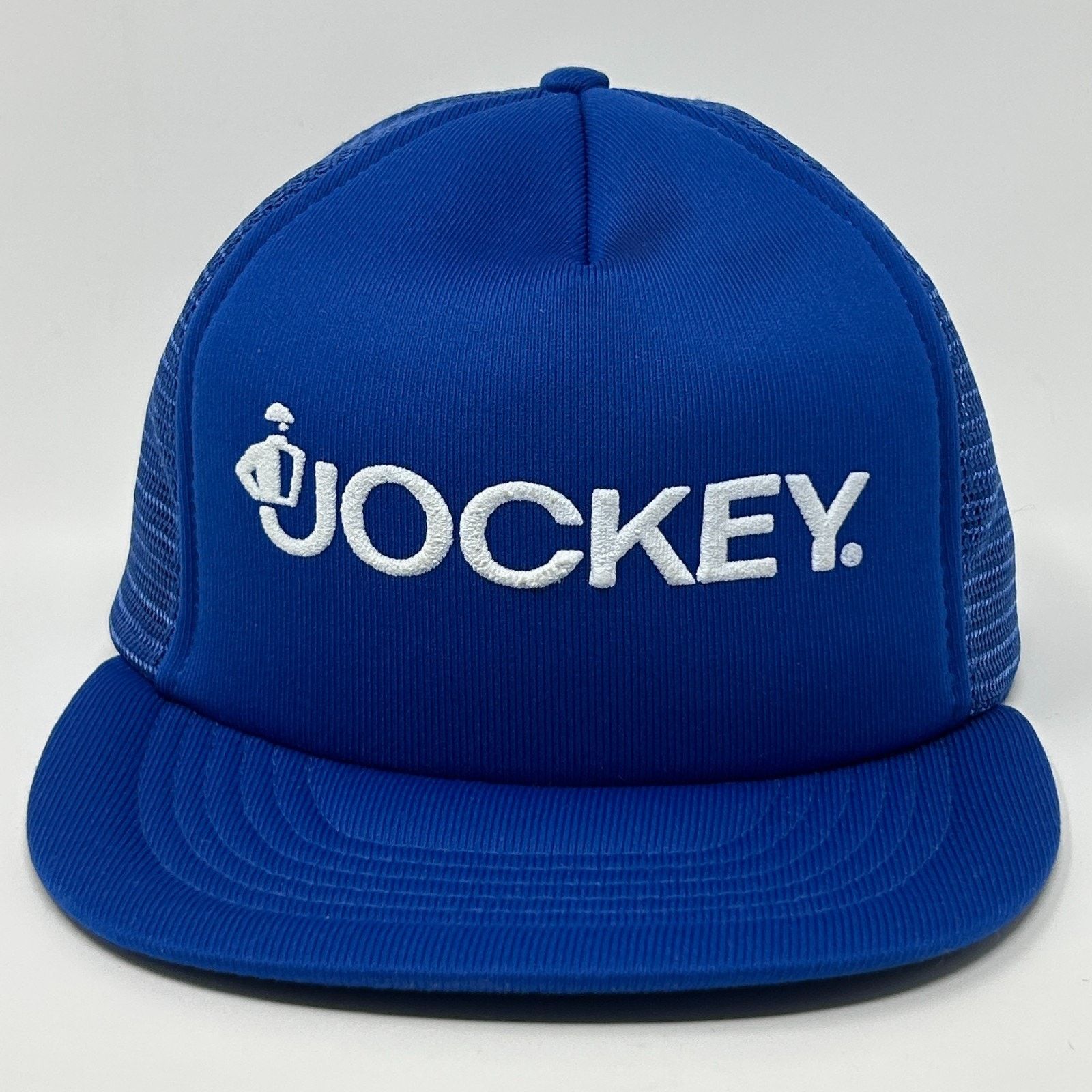 Vintage Vintage Jockey Brand Trucker Hat Cap Blue 80s Logo Mesh Size ONE SIZE - 10 Thumbnail