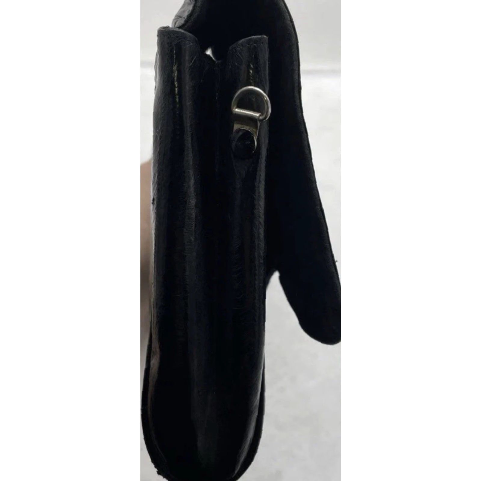 Skin Women’s Genuine Eel Skin Leather Small Clutch Purse Handbag Made In Korea Women Small Black Leather Clutch Size ONE SIZE - 5 Thumbnail