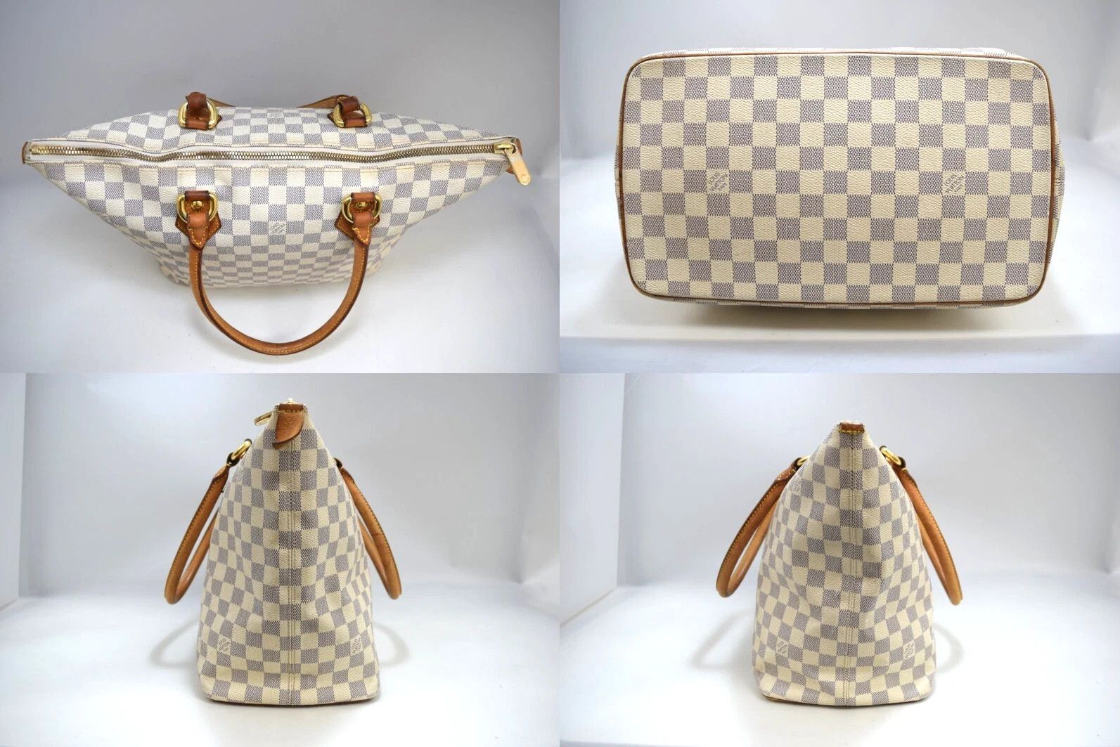 Louis Vuitton Auth Louis Vuitton Saleya MM Tote Bag Azur Canvas N51185 Size ONE SIZE - 5 Thumbnail