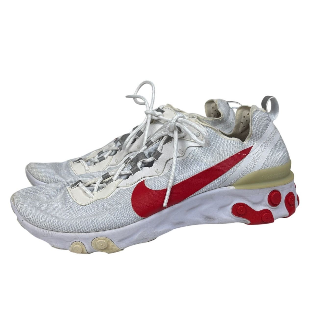 Nike Nike React Element 55 White Red Sneakers Shoes Men's 13 Run Size US 13 / EU 46 - 1 Thumbnail