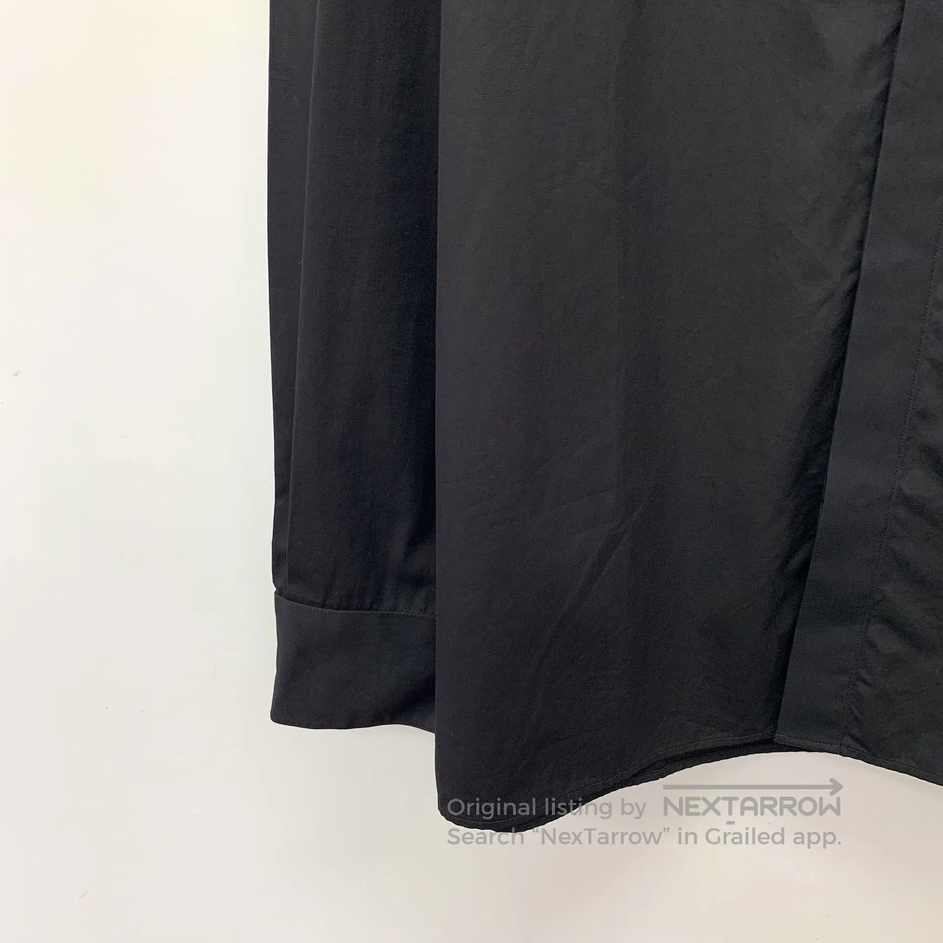 Giorgio Armani Giorgio Armani Black Logo Letter Printed Cotton Lapel Long Size XS / US 0-2 / IT 36-38 - 4 Thumbnail
