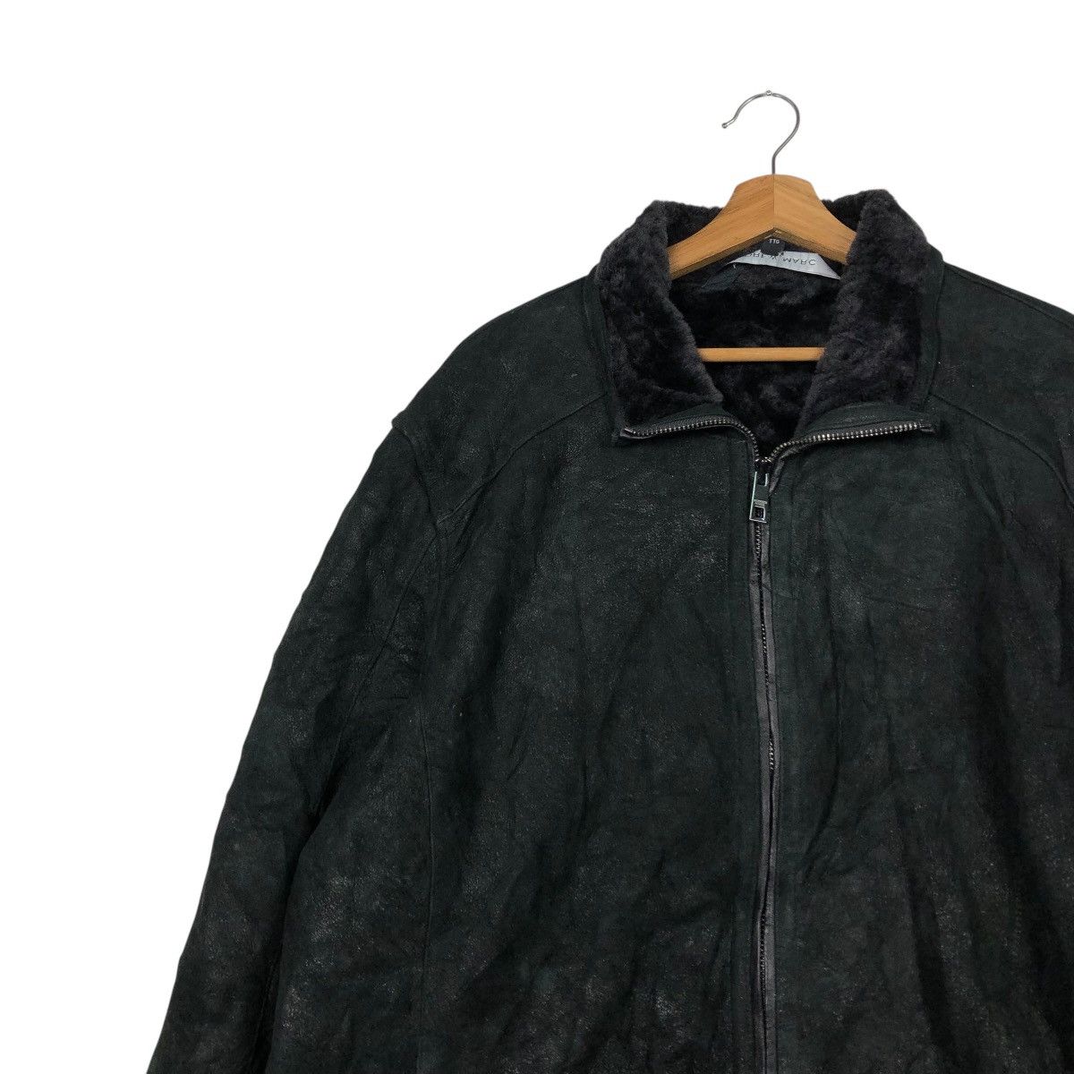 Andrew Marc 🔥VINTAGE LEATHER JACKET ANDREW MARC LAMB FUR BLANKET Size US XXL / EU 58 / 5 - 7 Thumbnail