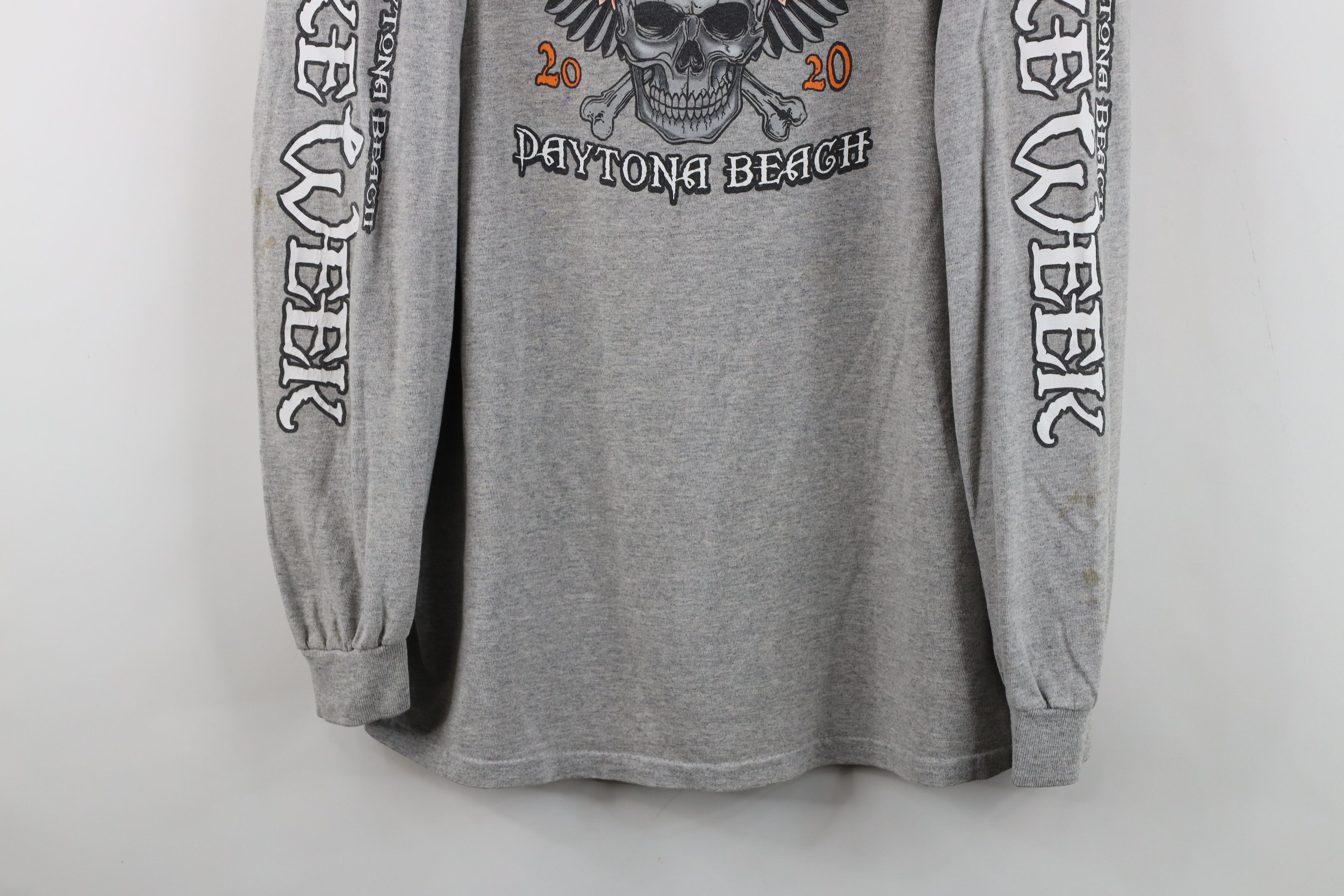 Vintage Y2K Beach Bike Week Skull Crossbones Long Sleeve Shirt Size US L / EU 52-54 / 3 - 3 Thumbnail