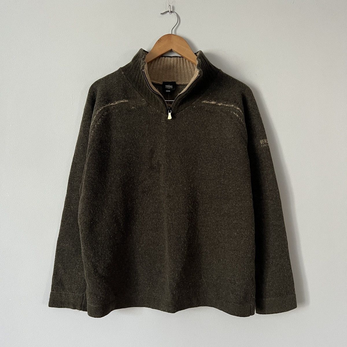 Versace Jeans Couture Versace Jeans Couture Wool 1/4 zip Mens Size US L / EU 52-54 / 3 - 3 Thumbnail