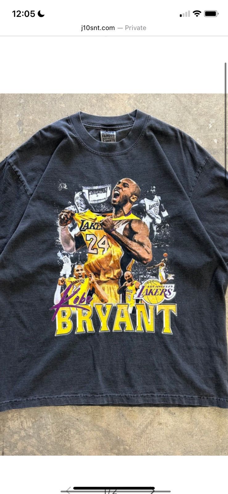 NBA × Nike × Vintage Vintage Kobe Bryant LA Lakers Tee Size US XL / EU 56 / 4 - 1 Thumbnail
