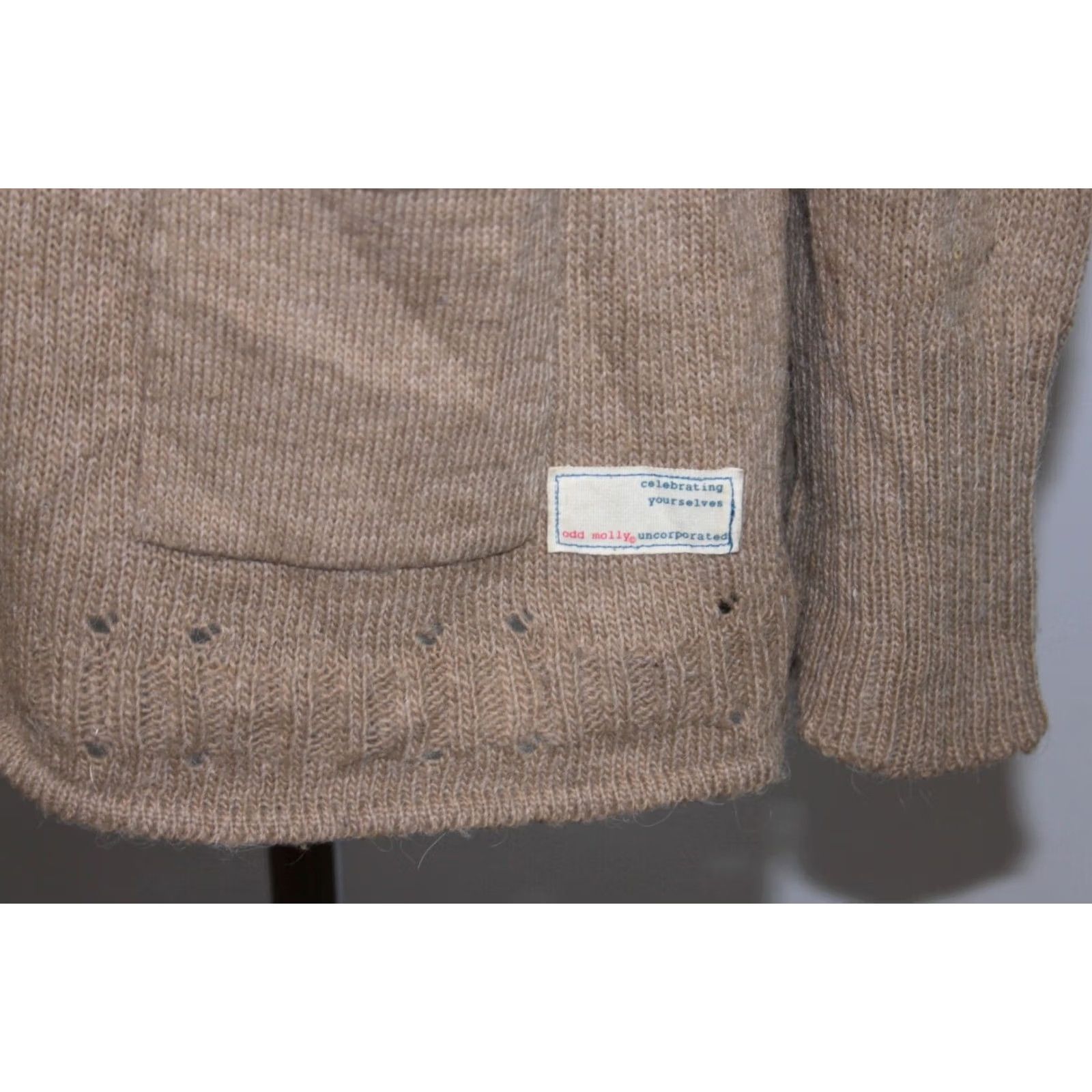 Vintage Odd Molly Cardigan Womens Brown Wool Alpaca Size 3 Long Brown Cardigan Womens Size XS / US 0-2 / IT 36-38 - 2 Thumbnail