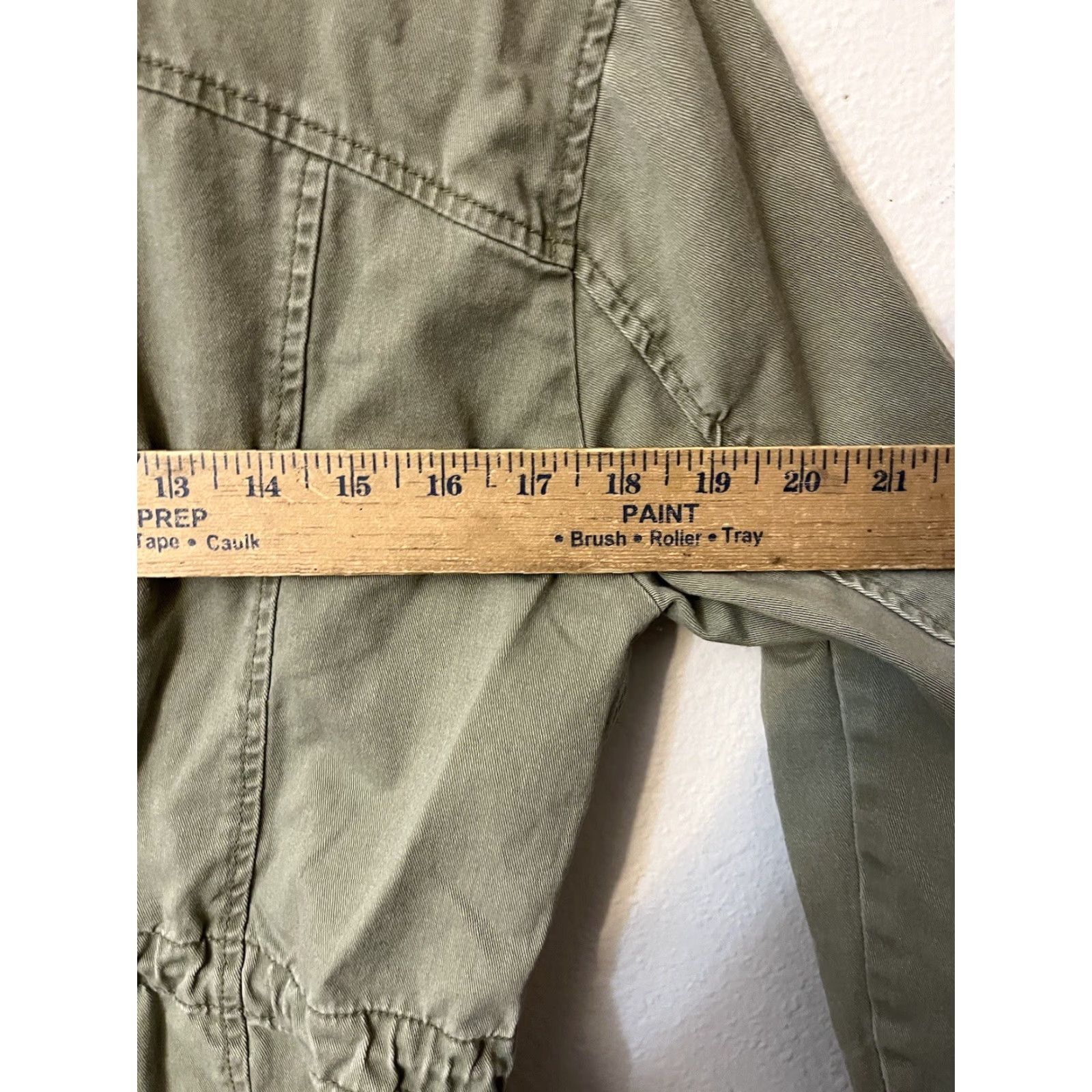 H&M VINTAGE Divided by H&M Womens Army Green Utility Jacket Hooded Size 10 Long Sleeve Military Size L / US 10 / IT 46 - 4 Thumbnail
