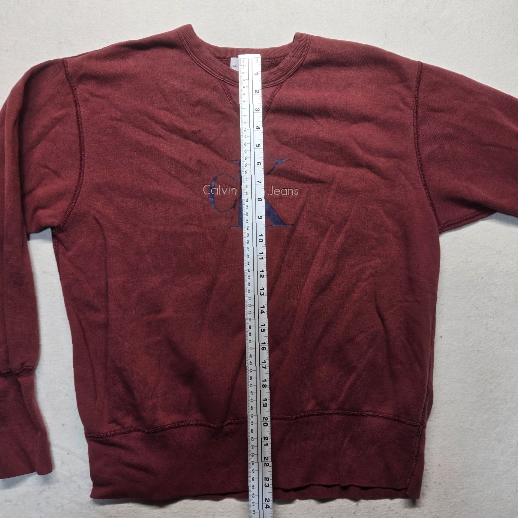 Calvin Klein Calvin Klein Red Sweater Pullover Adult Men's Size M Knit CK Spellout Logo Classic Size US M / EU 48-50 / 2 - 6 Thumbnail
