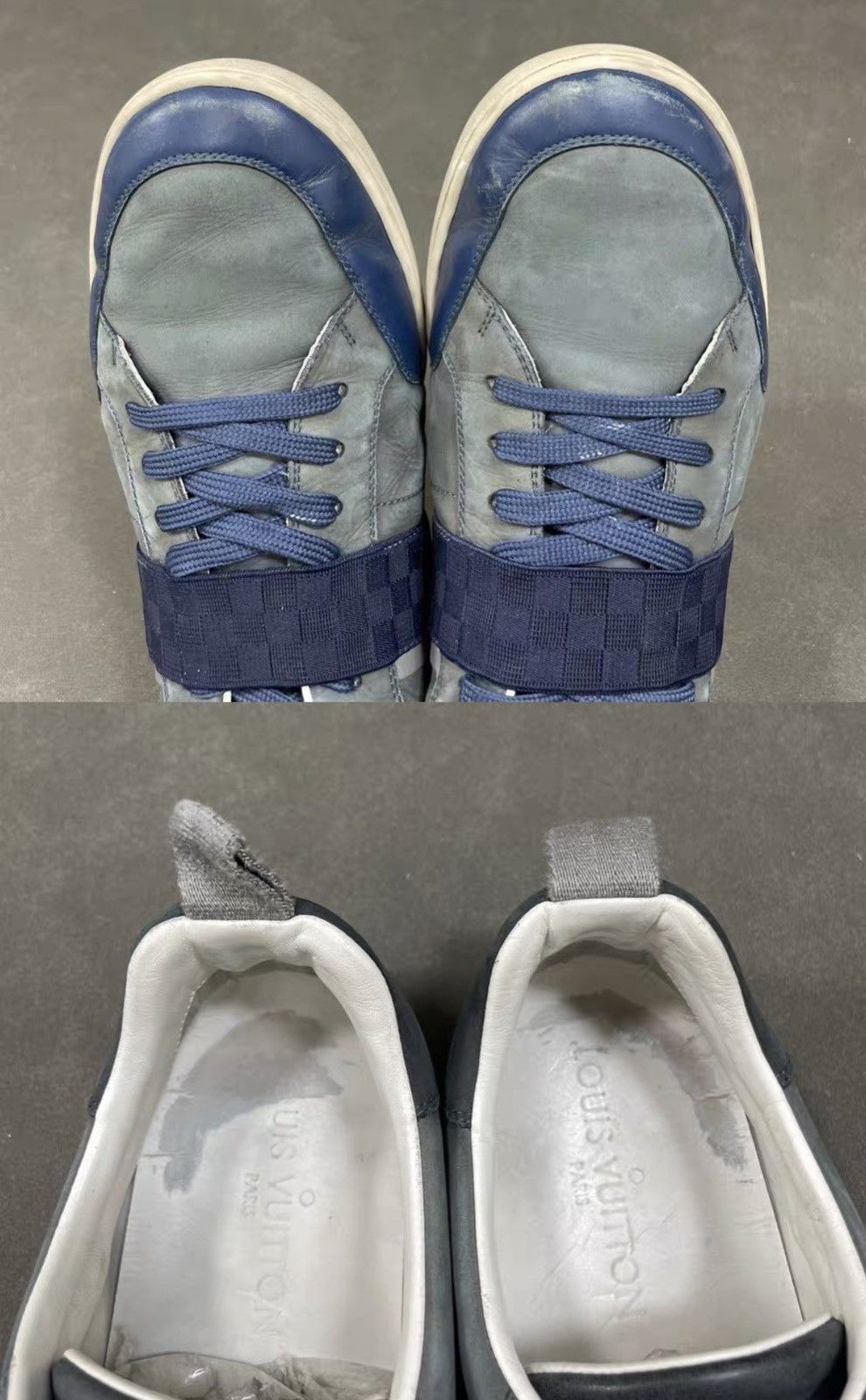 Louis Vuitton Louis Vuitton LV Leather-Panel Lace-Up Low-Top Sneakers J16 Size US 7 / EU 40 - 4 Thumbnail
