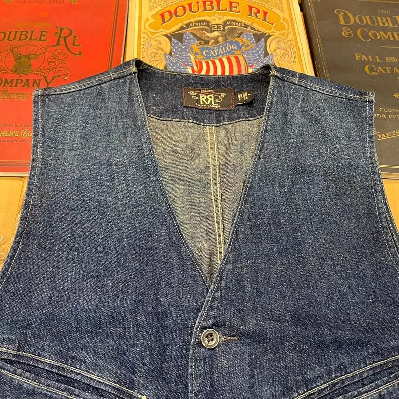 RRL Ralph Lauren RRL Ralph Lauren Cotton and linen denim vest Size US M / EU 48-50 / 2 - 5 Thumbnail