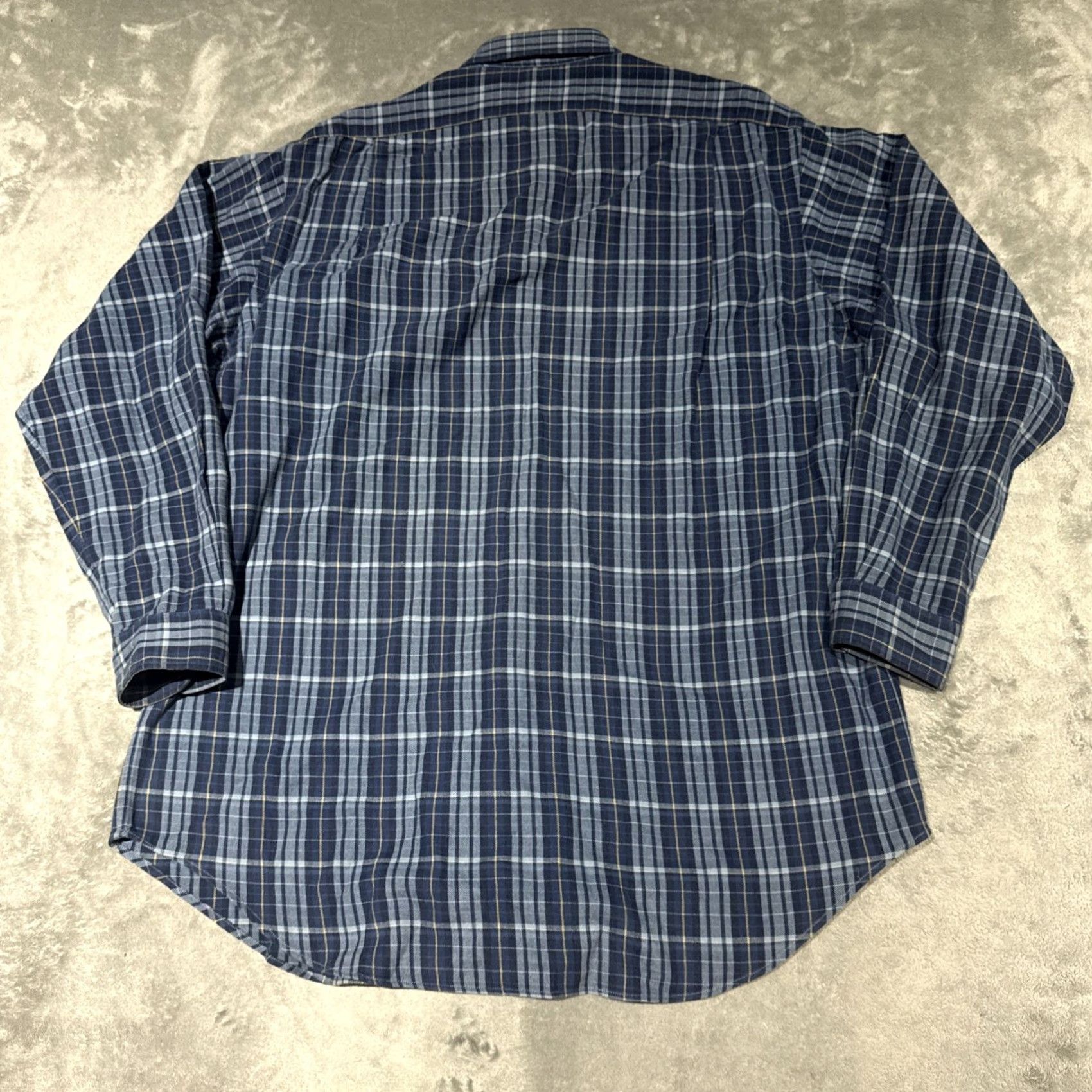 Polo Ralph Lauren VINTAGE Polo Ralph Lauren Button-Down Shirt Men's Flannel Large Blue Plaid Preppy Embroidered Cotton - (Note: Title trimmed to fit 200 chars) Size US L / EU 52-54 / 3 - 6 Thumbnail