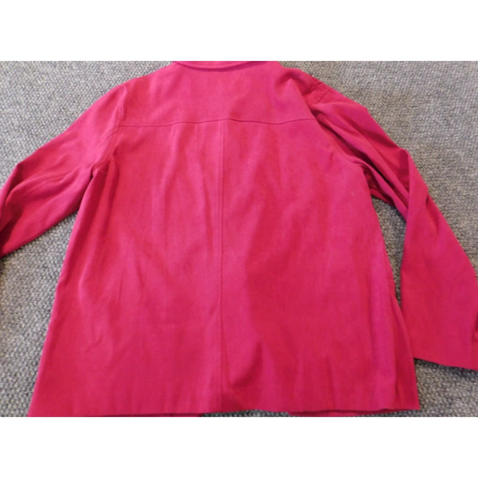 JM Collection JM Collection Pink Womens Jacket 14 Casual Button Long Sleeve Collared Stretch Solid Mid-Length Fall Spring Women Size XL / US 12-14 / IT 48-50 - 7 Thumbnail