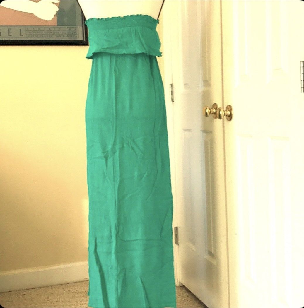 Other TURQUOISE COVER UP EMBROIDERED MAXI DRESS Size M / US 6-8 / IT 42-44 - 2 Thumbnail