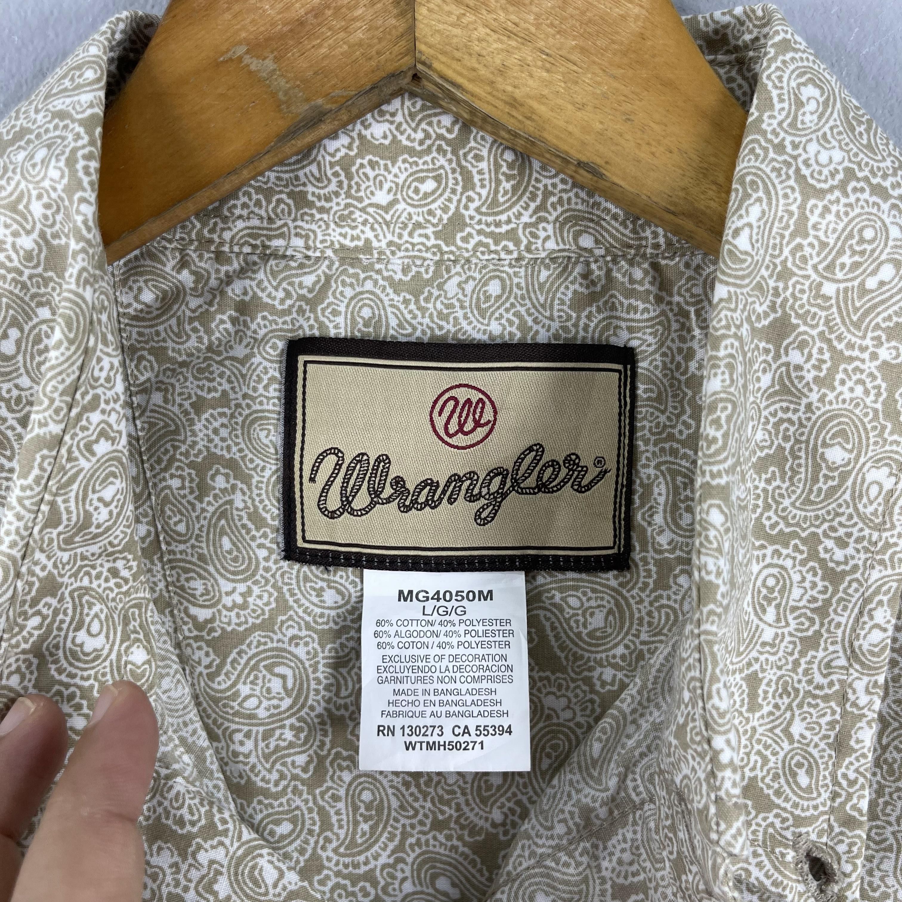 Wrangler Vintage 90s WRANGLER Floral Paisley Party Disco Shirt Size US L / EU 52-54 / 3 - 5 Thumbnail