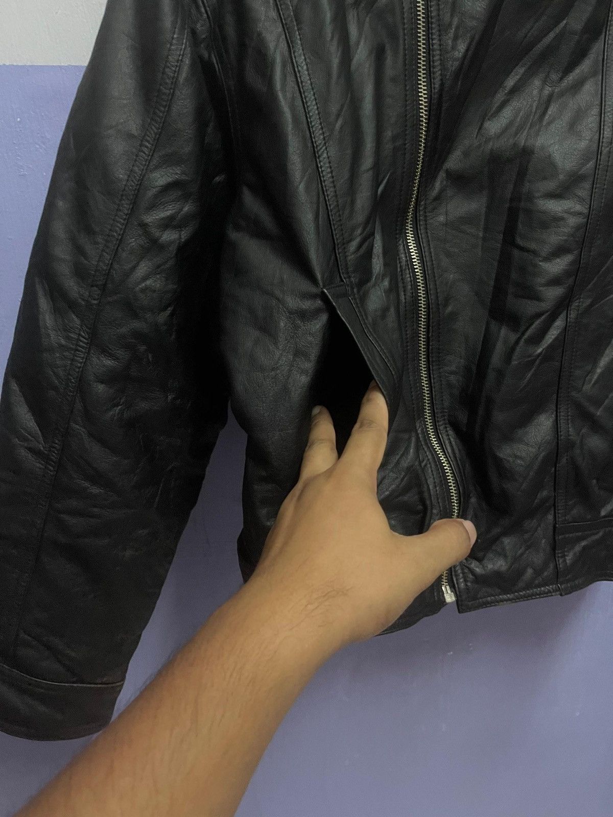 Japanese Brand BROADWAY Rider Double Collar Leather Jacket Size US M / EU 48-50 / 2 - 5 Thumbnail