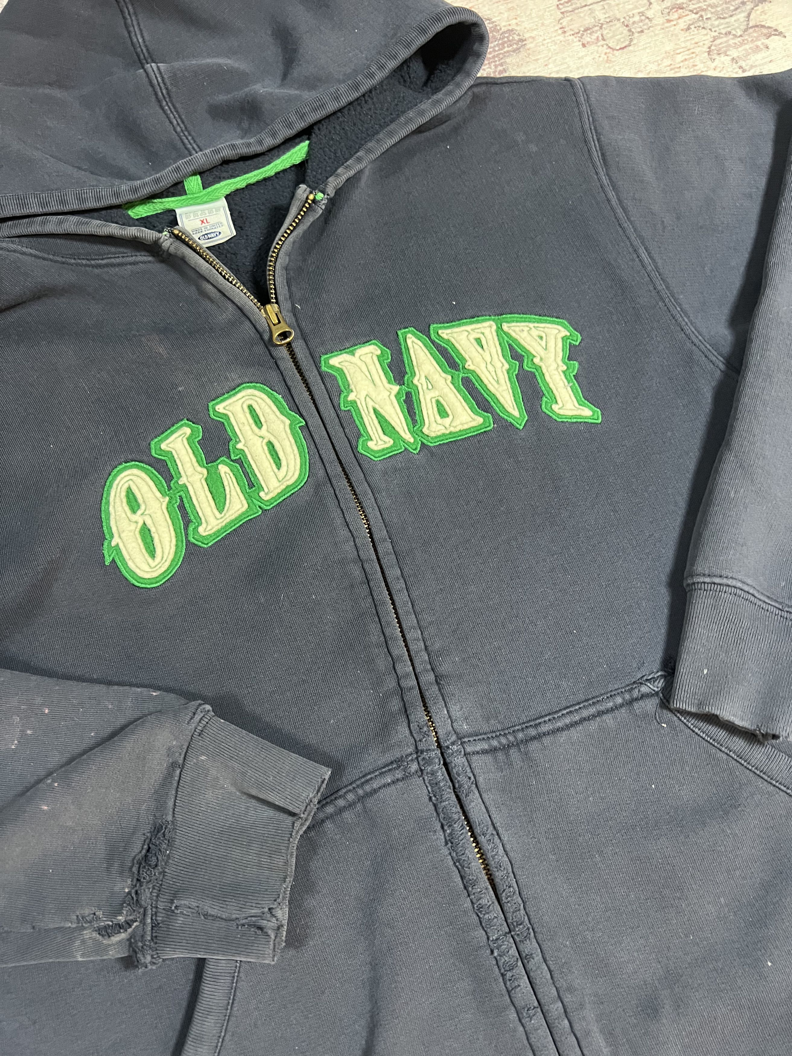 Old Navy Vintage 90s Distressed Old Navy Essential Zip Up Jacket Size US M / EU 48-50 / 2 - 2 Thumbnail