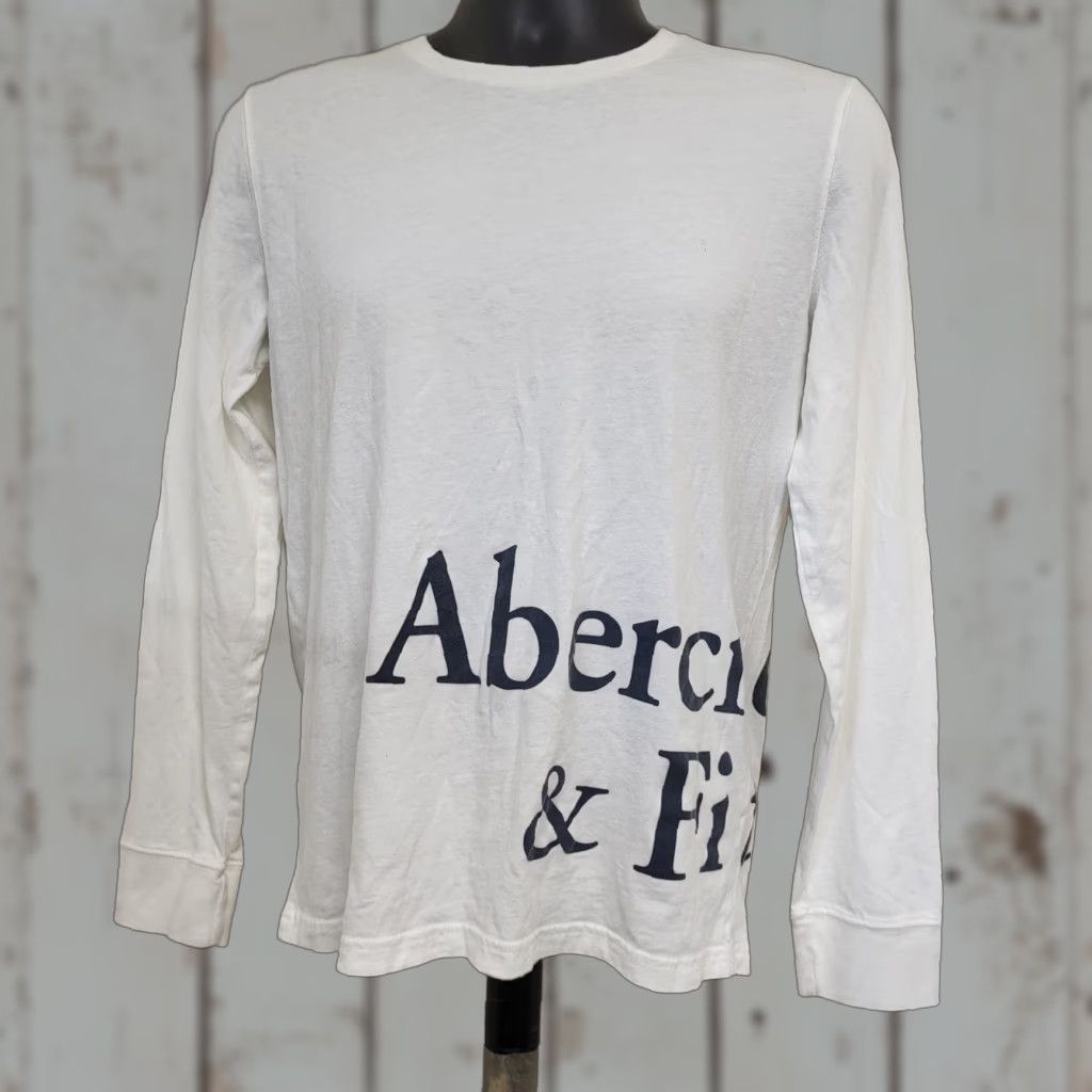 Abercrombie & Fitch VINTAGE Abercrombie & Fitch Shirt Unisex Adults Small Regular T-Shirt Long Sleeve Blue White Preppy Logo Size US S / EU 44-46 / 1 - 1 Thumbnail