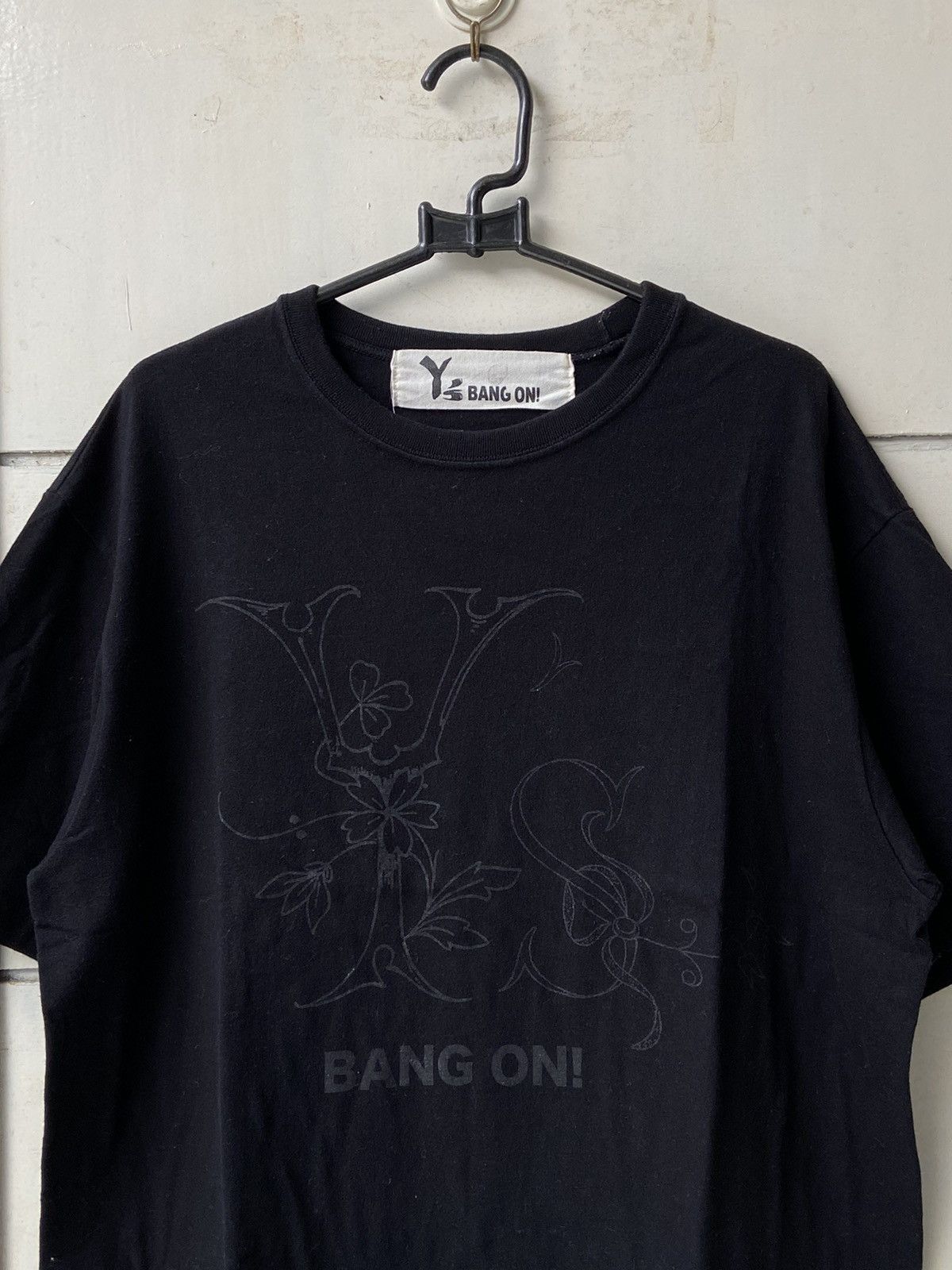 Yohji Yamamoto Y’S BANG ON! Black Logo T-Shirt Size US M / EU 48-50 / 2 - 11 Thumbnail