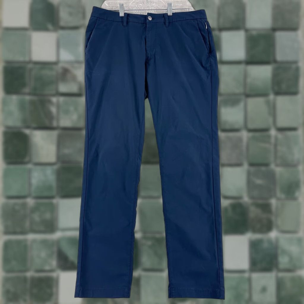 UNTUCKit UNTUCKit Chancellor Chino Pants Mens Size 34x32 Navy Blue Straight Fit 5 Pocket Size US 34 / EU 50 - 1 Thumbnail
