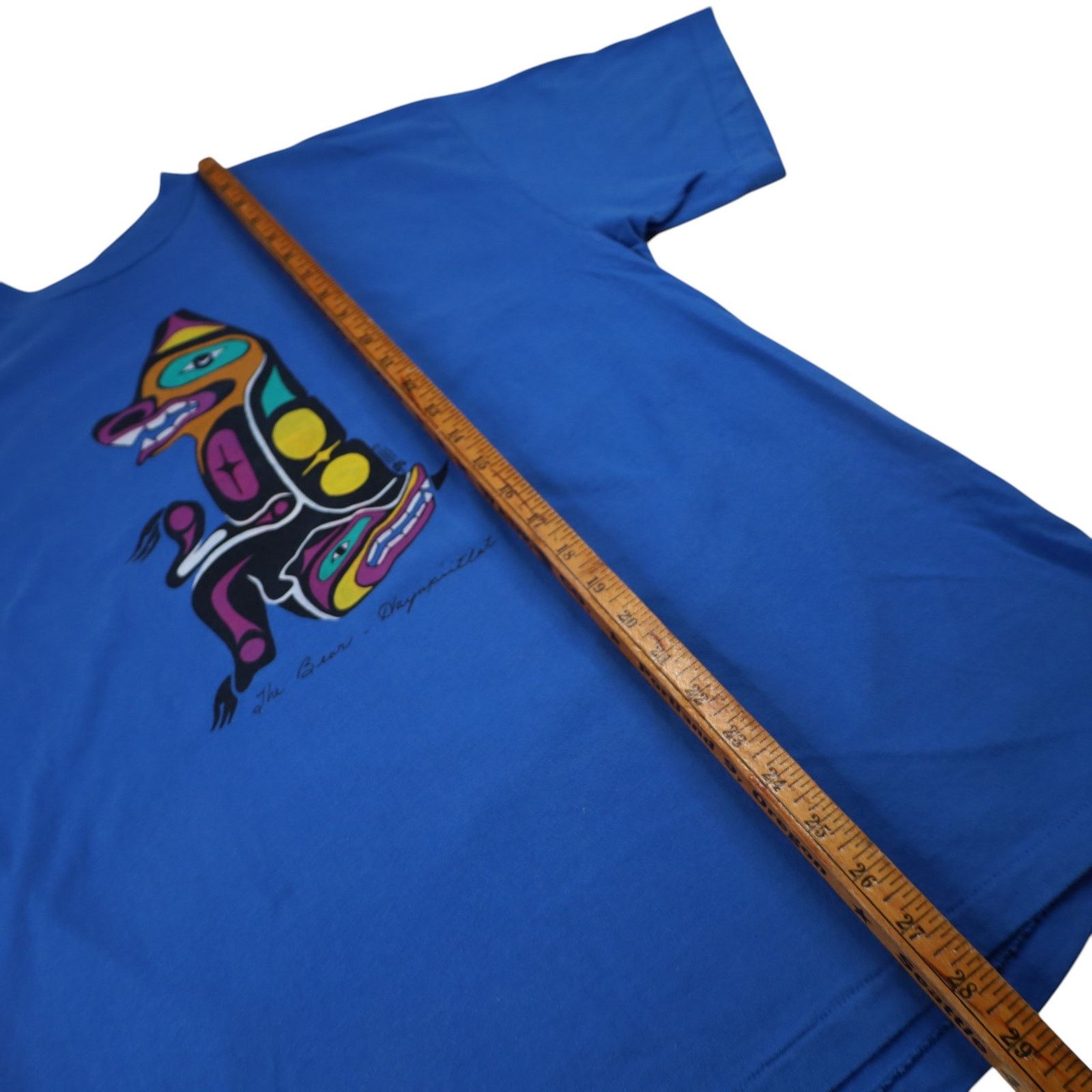Vintage Vintage 90s Native Artwork "The Bear" Graphic T Shirt Size US L / EU 52-54 / 3 - 9 Thumbnail