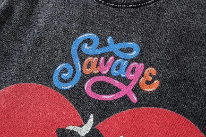Japanese Brand Savage Cow Girl Print Oversized T Shirt Size US XL / EU 56 / 4 - 4 Thumbnail