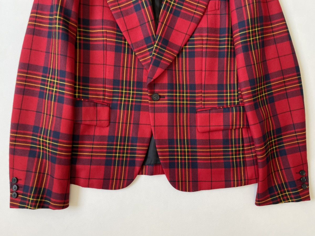 Comme des Garcons Homme Plus A/W 14 Oversized Lapel Tartan Wool Blazer Size 38R - 8 Thumbnail