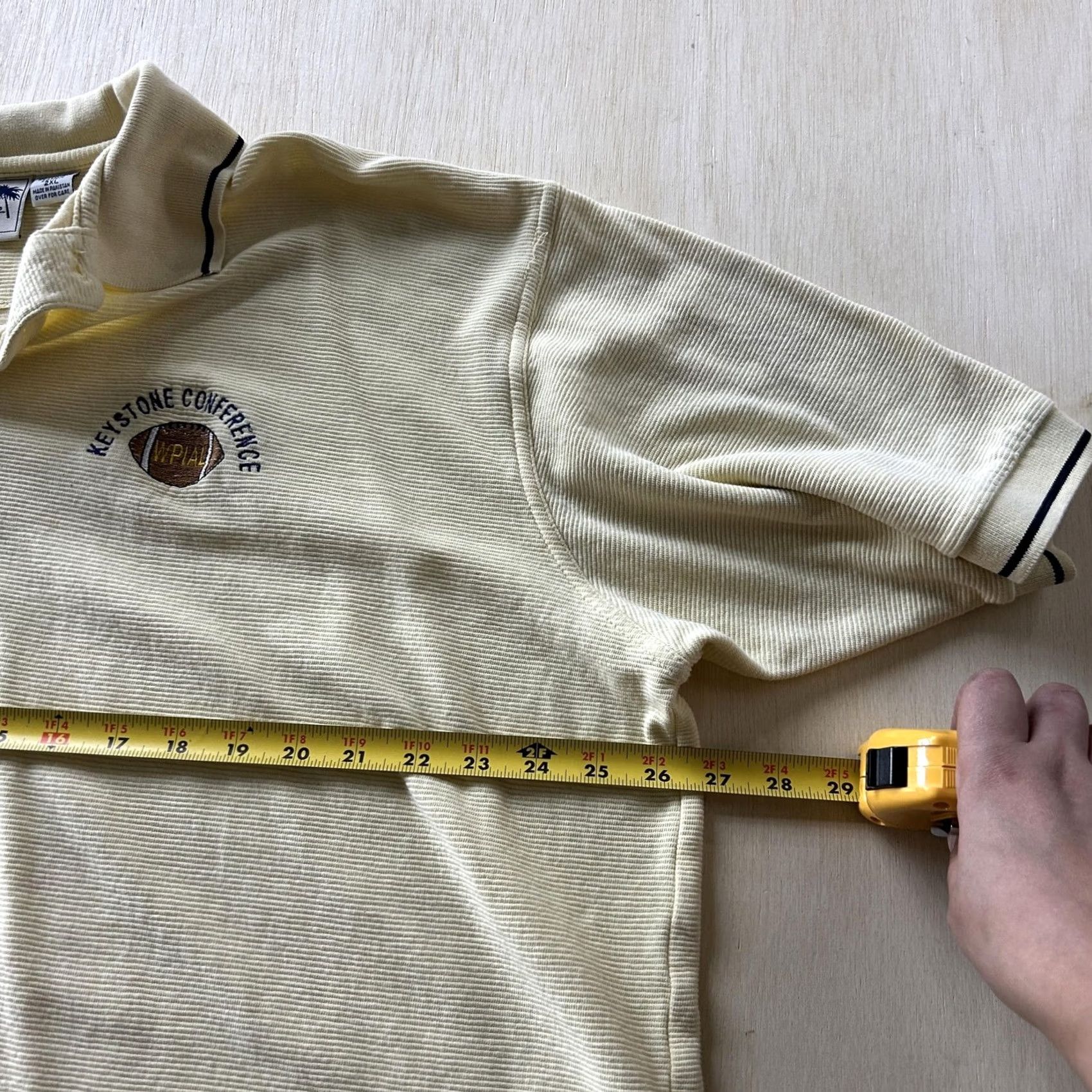 Vintage VINTAGE Sea Palms Polo Shirt Mens 2XL Yellow Football WPIAL Keystone Conference Embroidered Logo Shirt Mens XS-XXL? Size US XXL / EU 58 / 5 - 5 Thumbnail