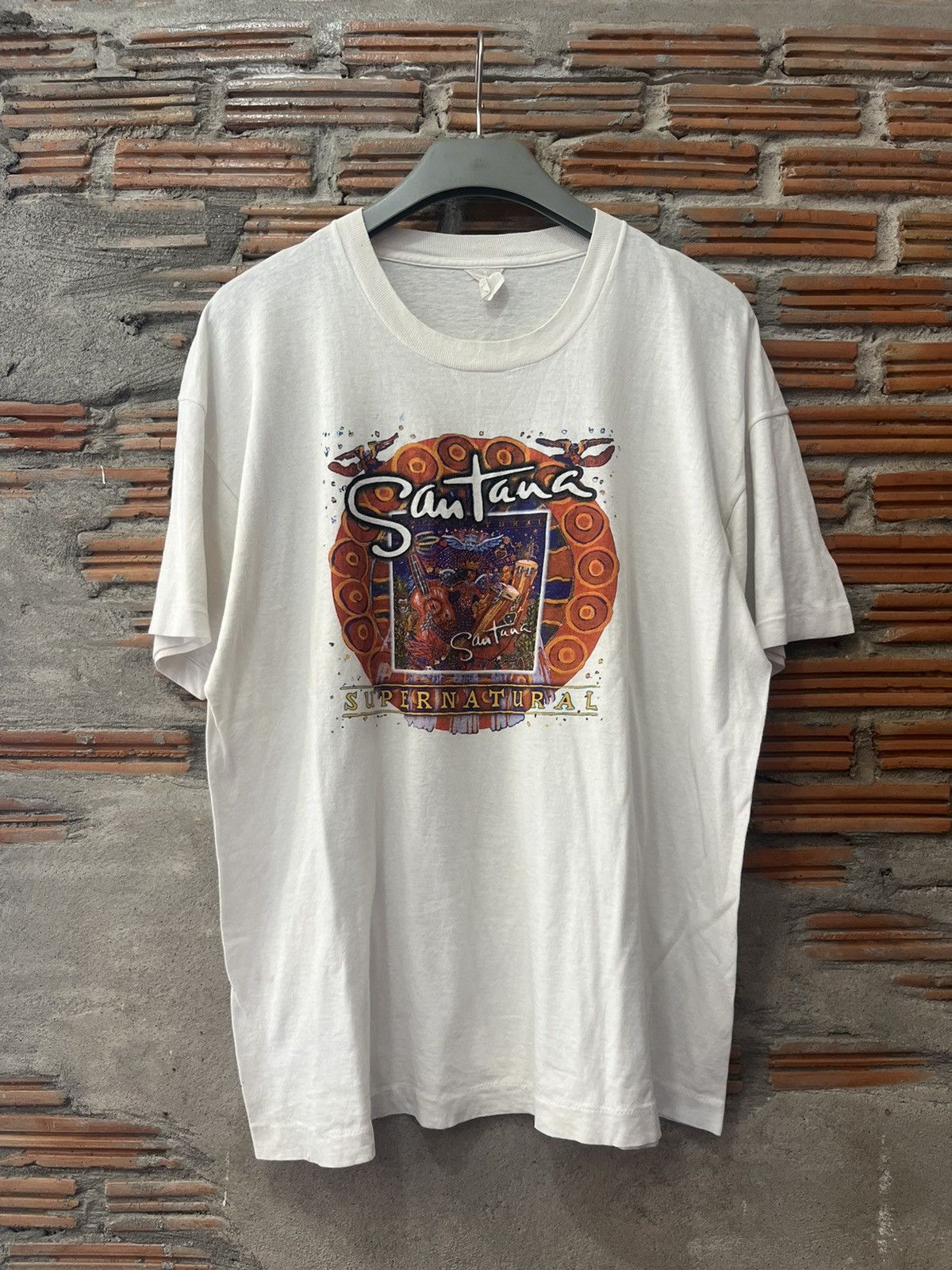 Arts & Science Vintage Santana Supernatural 1999’s Art design Album Tshirt Size US XL / EU 56 / 4 - 2 Thumbnail