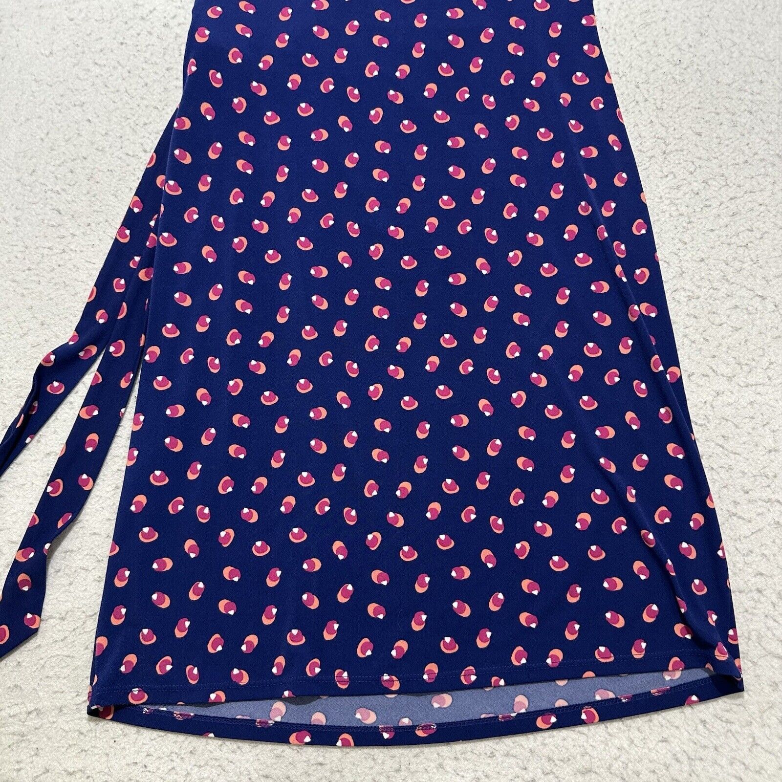 Other Leota Medium Madison Faux Wrap Dress Navy Blue Pink Stretch Size M / US 6-8 / IT 42-44 - 13 Thumbnail