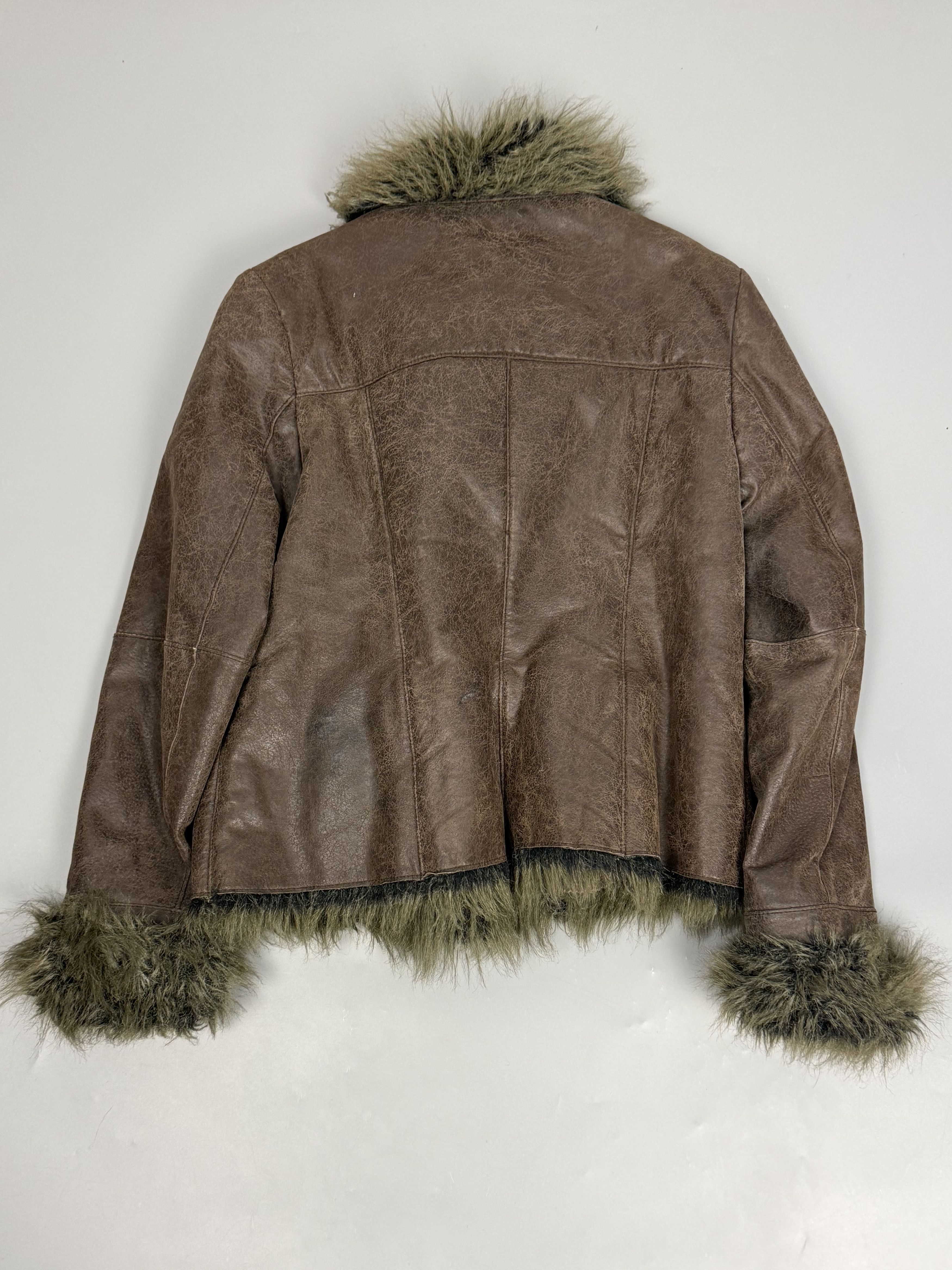 Japanese Brand Vintage faux fur leather asymmetric bomber jakcet Size XL / US 12-14 / IT 48-50 - 5 Thumbnail