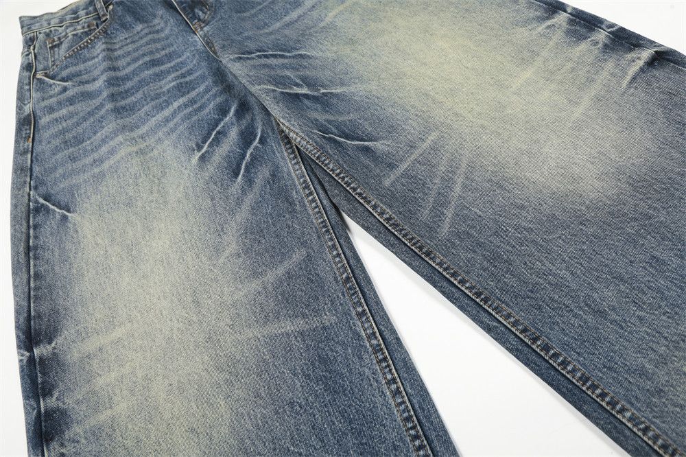 Japanese Brand American retro casual men's street distressed washed jeans Size US 32 / EU 48 - 4 Thumbnail
