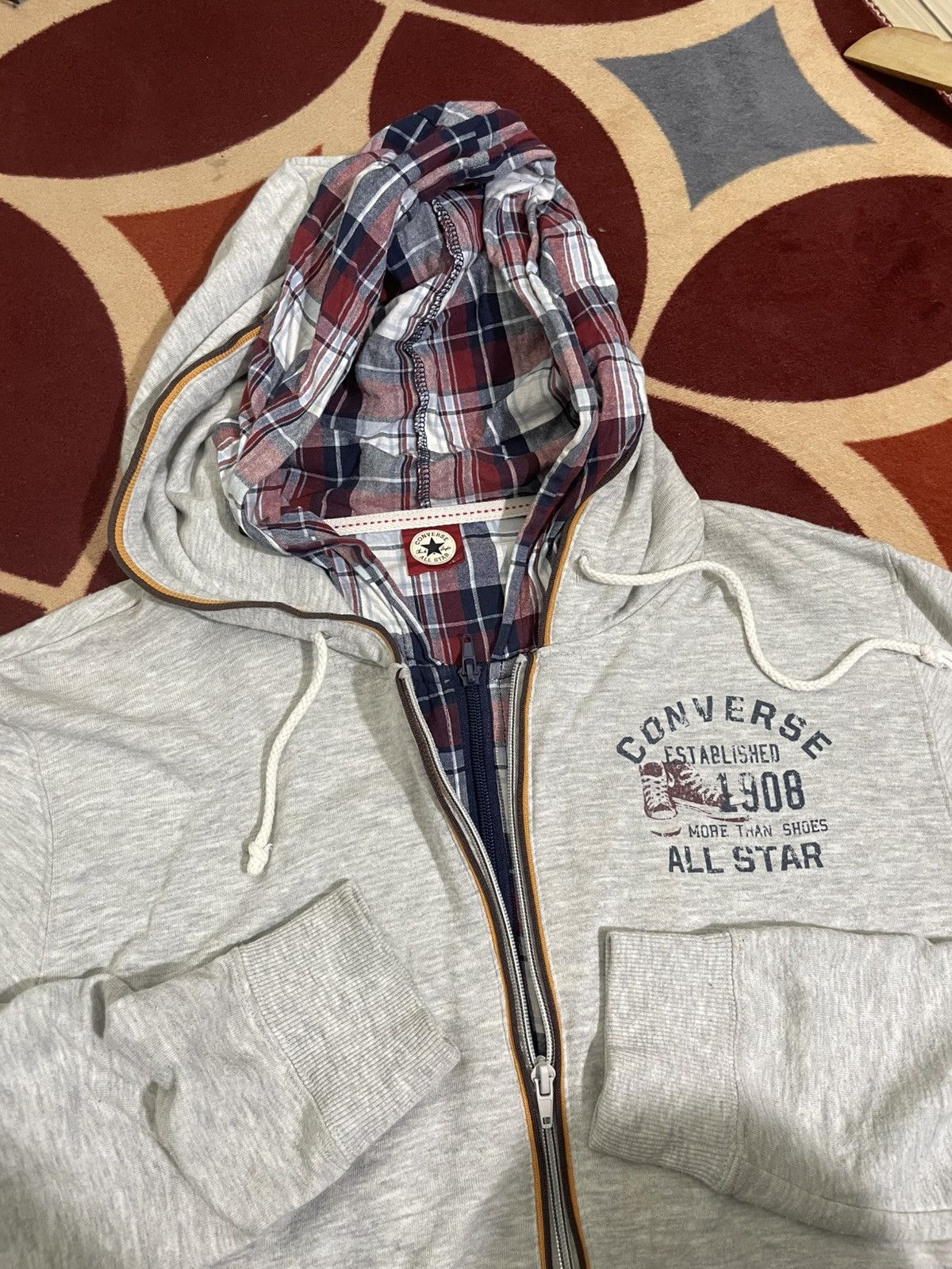 Japanese Brand Hoodie “converse double layer” y2k punk style lgbstyle Size US L / EU 52-54 / 3 - 2 Thumbnail