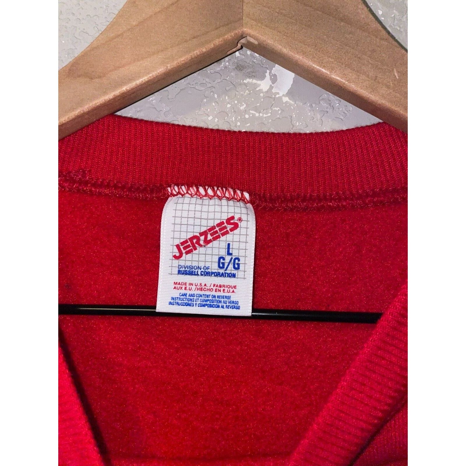 Jerzees Vintage Wyoming Sweatshirt Crewneck Love Red VTG 90s Large Size US L / EU 52-54 / 3 - 9 Thumbnail