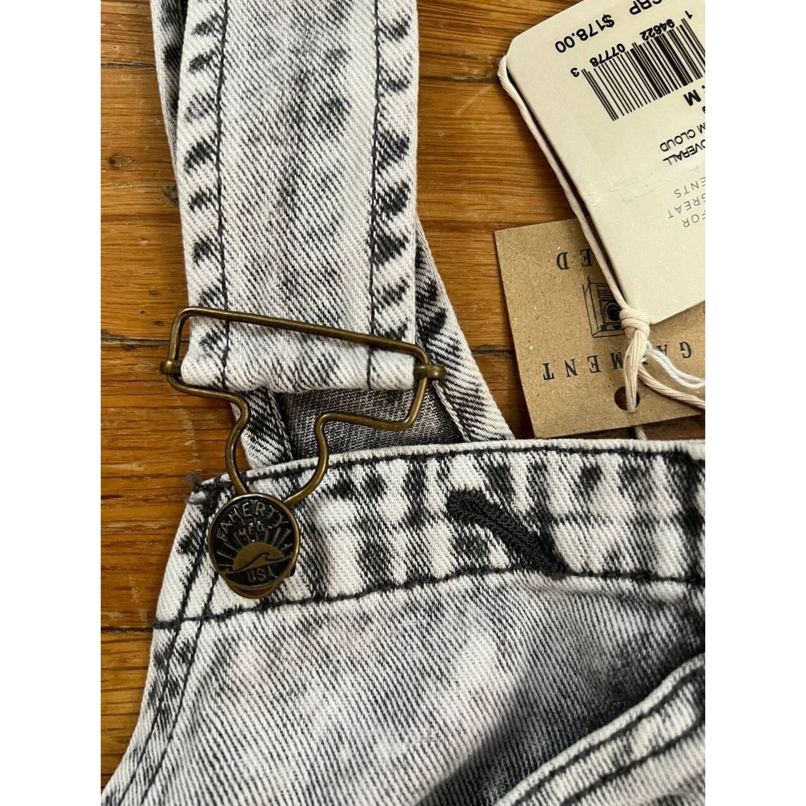 Faherty Faherty Mechanic Overall Storm Jumpsuit Cloud Grey M A000891 Size 30" / US 8 / IT 44 - 12 Thumbnail