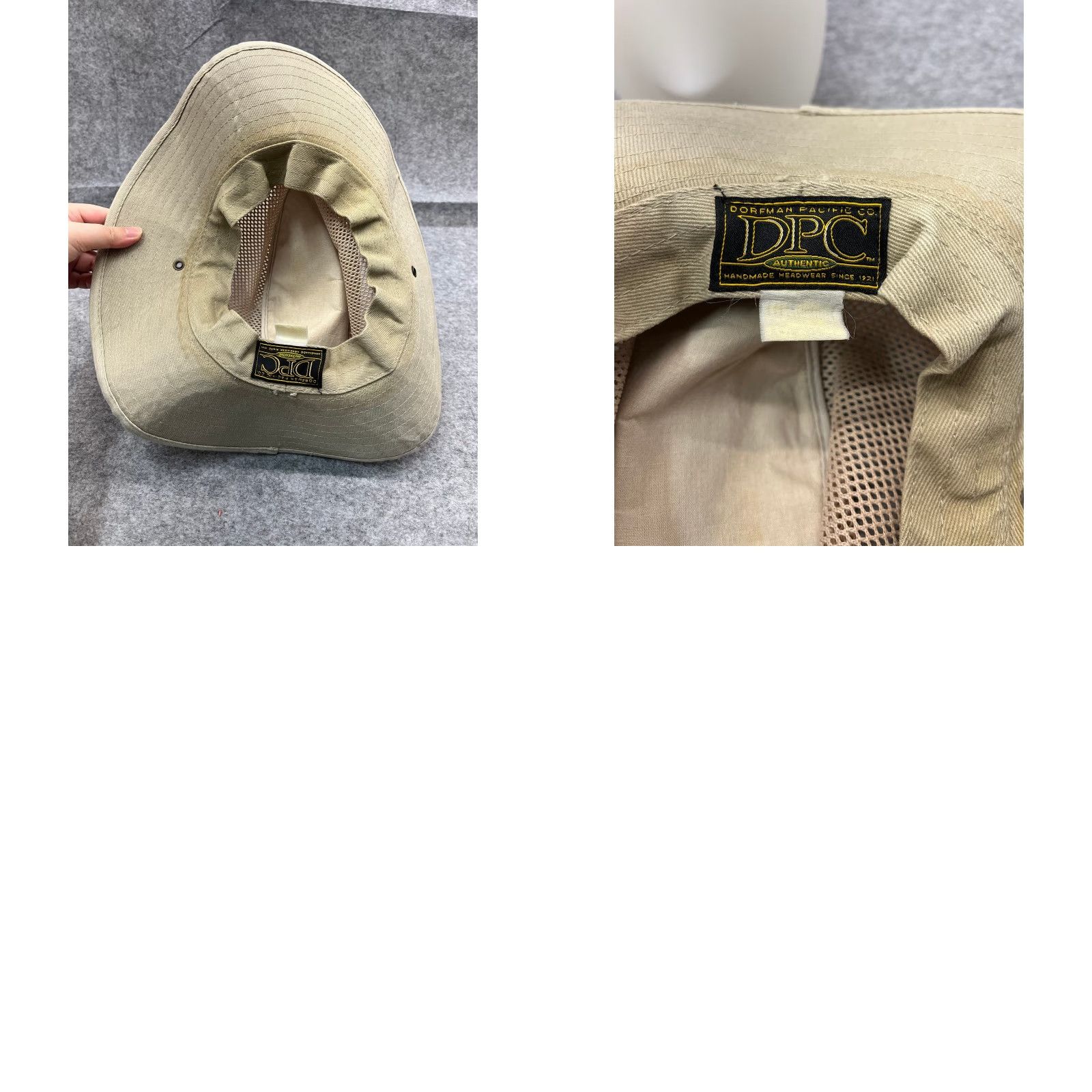 Vintage Dorfman Pacific Bucket Hat Adult One Size Beige Cotton Blend Twill Hat Cap Camping Fishing Hiking Travel Workwear Adjustable Lightweight Men Size ONE SIZE - 9 Thumbnail