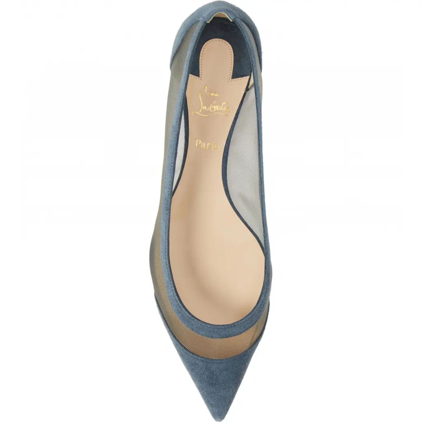 Christian Louboutin Christian Louboutin Galativi Blue Suede Mesh Pointed Size US 6.5 / IT 36.5 - 6 Thumbnail