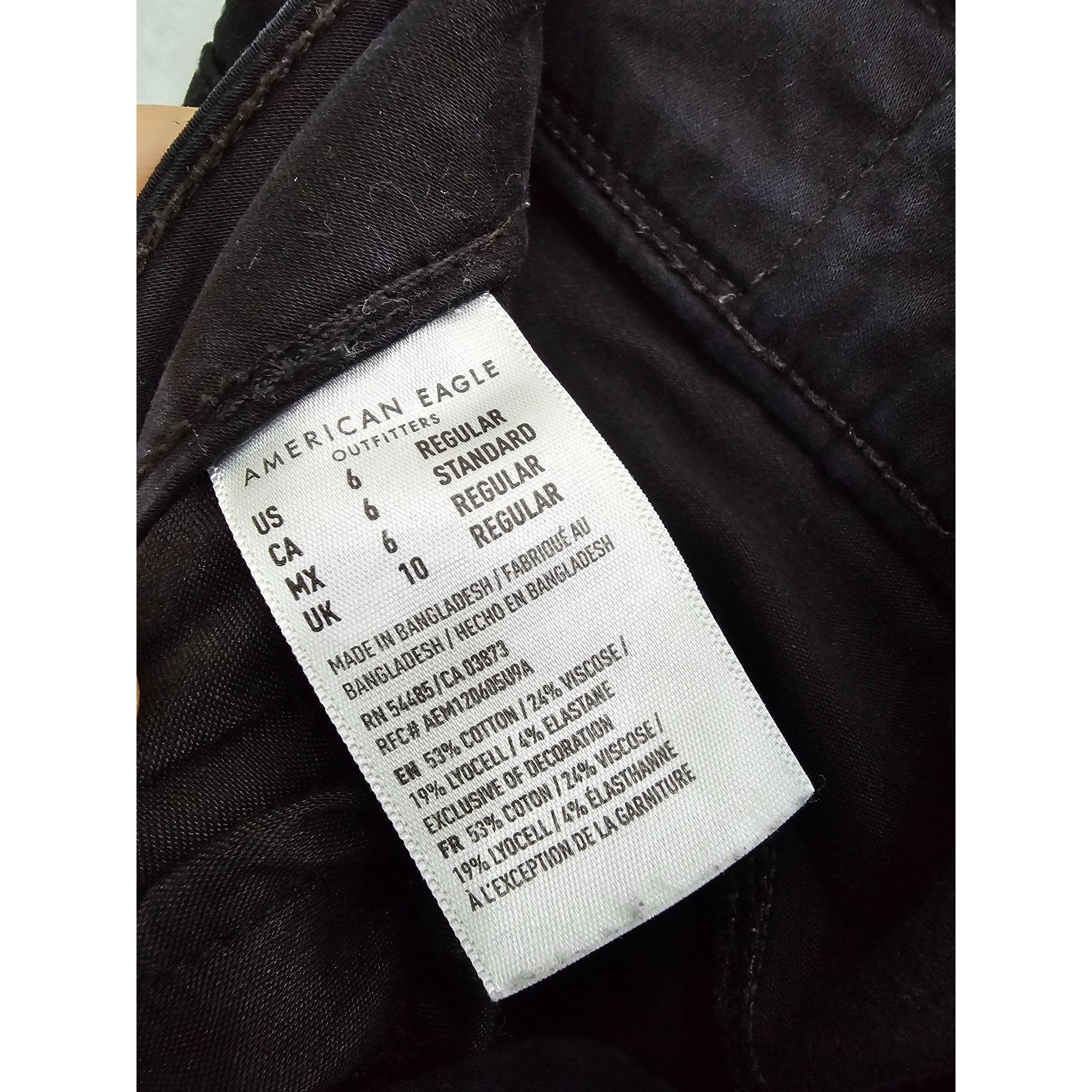 Other American Eagle Outfitters Women's Super Stretch Black Pants Size 28" / US 6 / IT 42 - 3 Thumbnail
