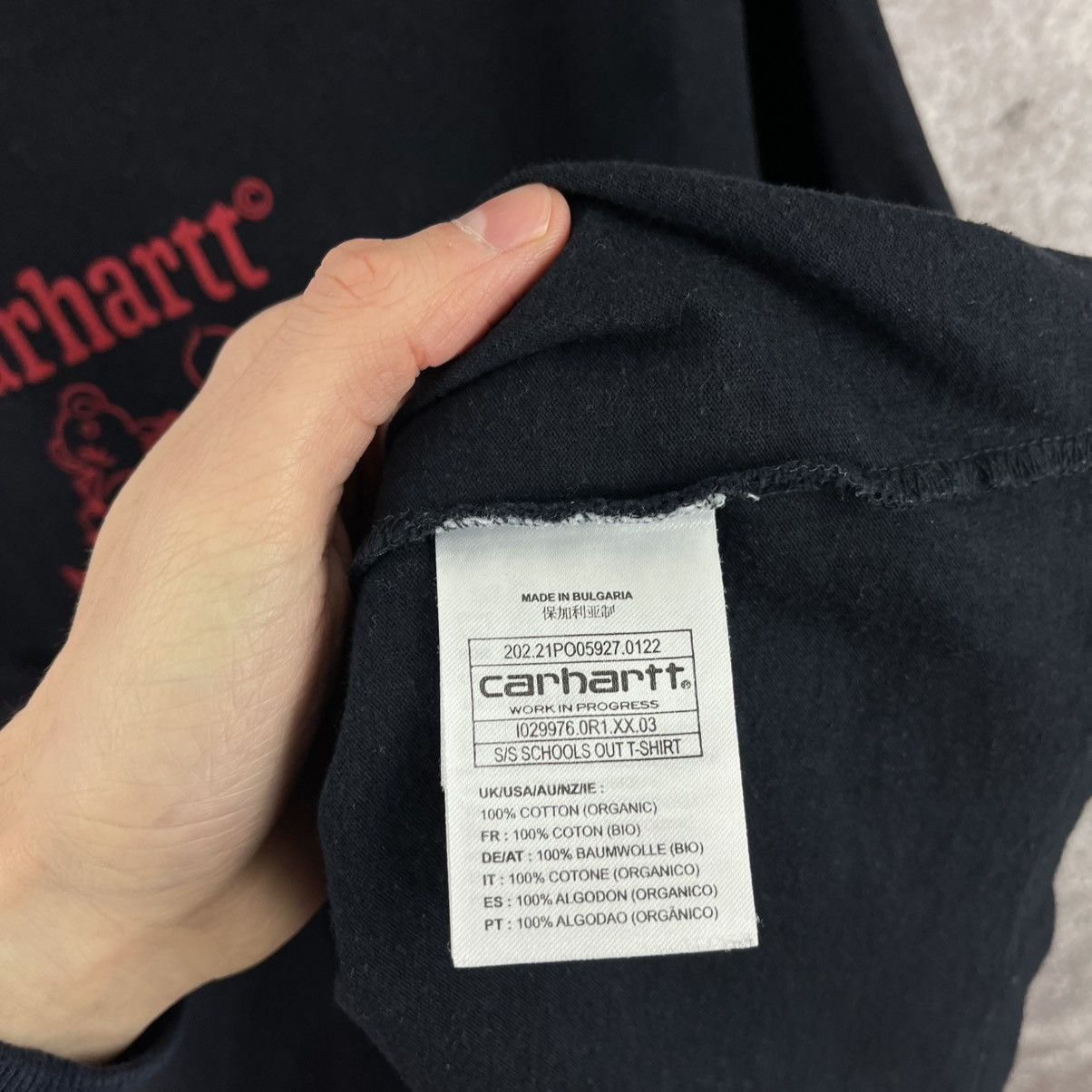 Carhartt Carhartt Wip T-Shirt Heavy Cotton Crew Neck Centre Logo Sz M Size US M / EU 48-50 / 2 - 4 Thumbnail