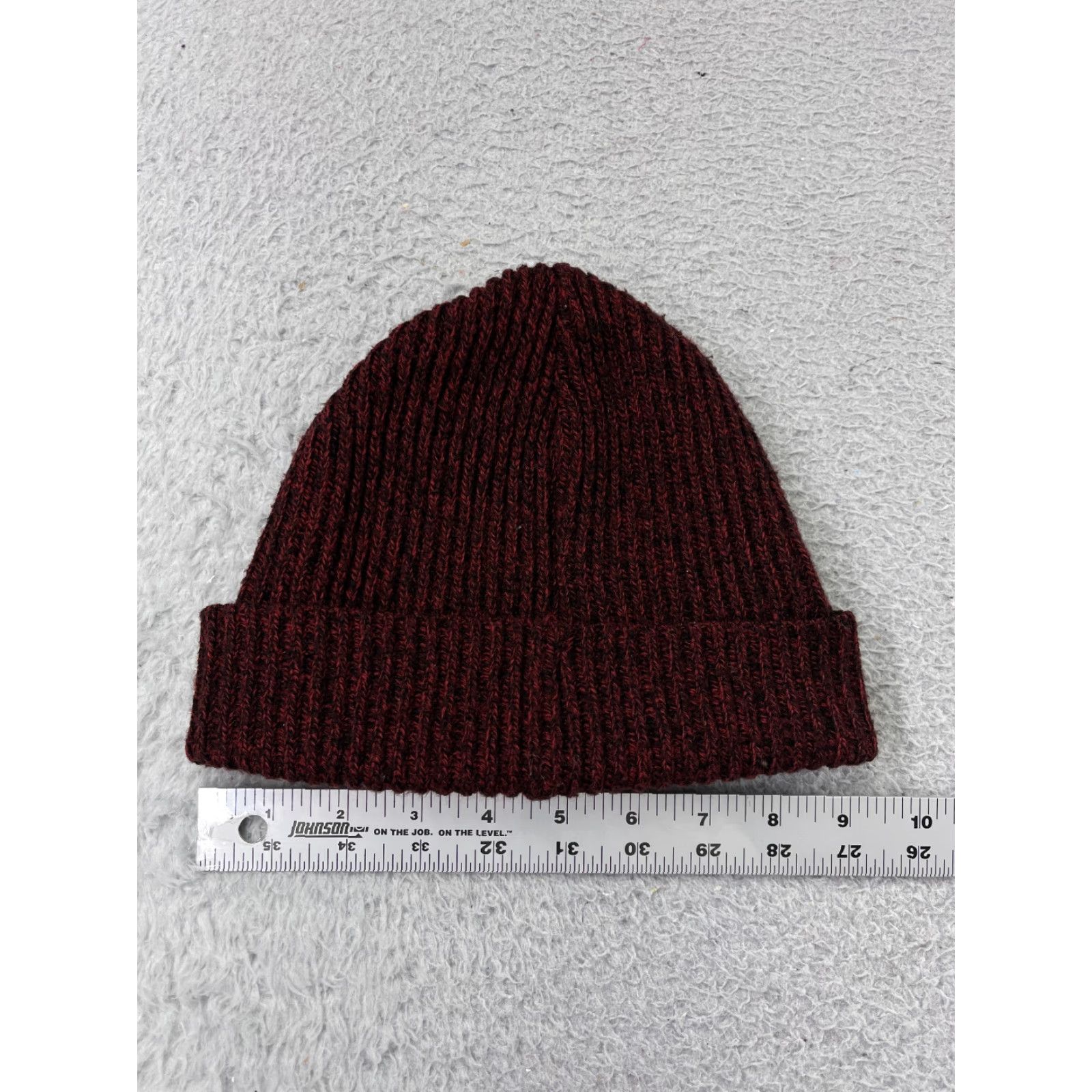 Huf HUF Beanie Hat Adult One Size Red Black Knit 100% Acrylic Ski Winter Mens Beanie Size ONE SIZE - 3 Thumbnail
