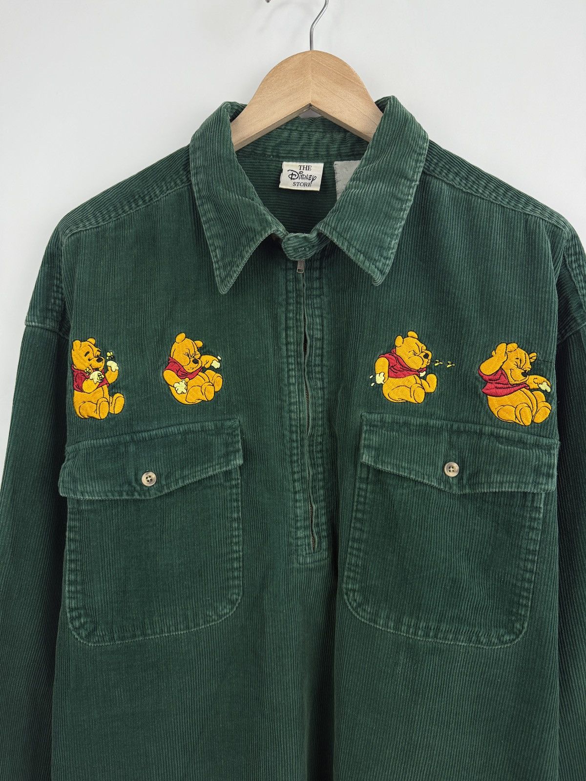 Disney 🐝🇺🇸 Vintage 90s Winnie the Pooh Disney Velvet Sweatshirt Y2K Size US XL / EU 56 / 4 - 4 Thumbnail