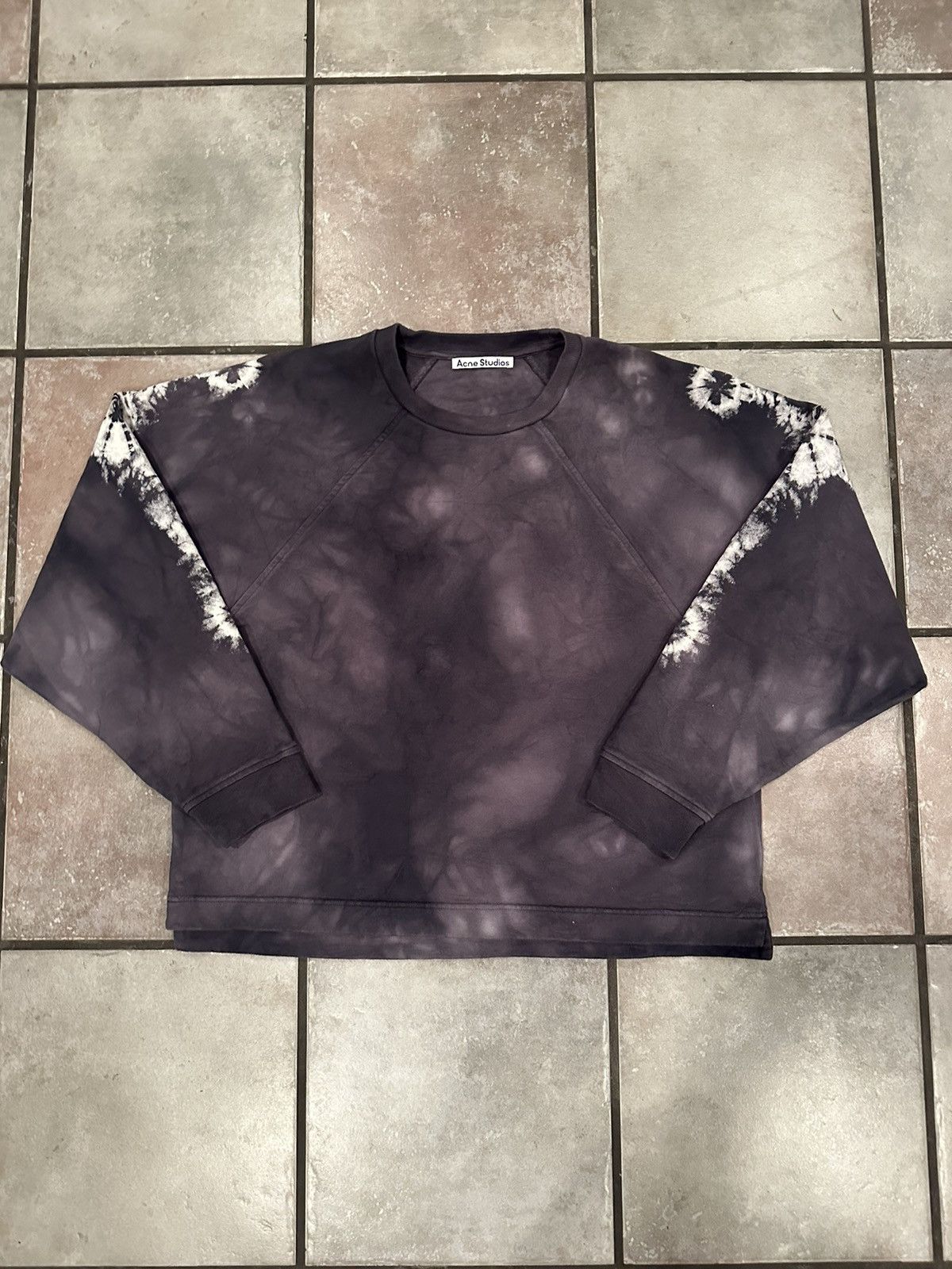 image of Acne Studios Tie-Dye Sweater in Grey, Men's (Size Small)