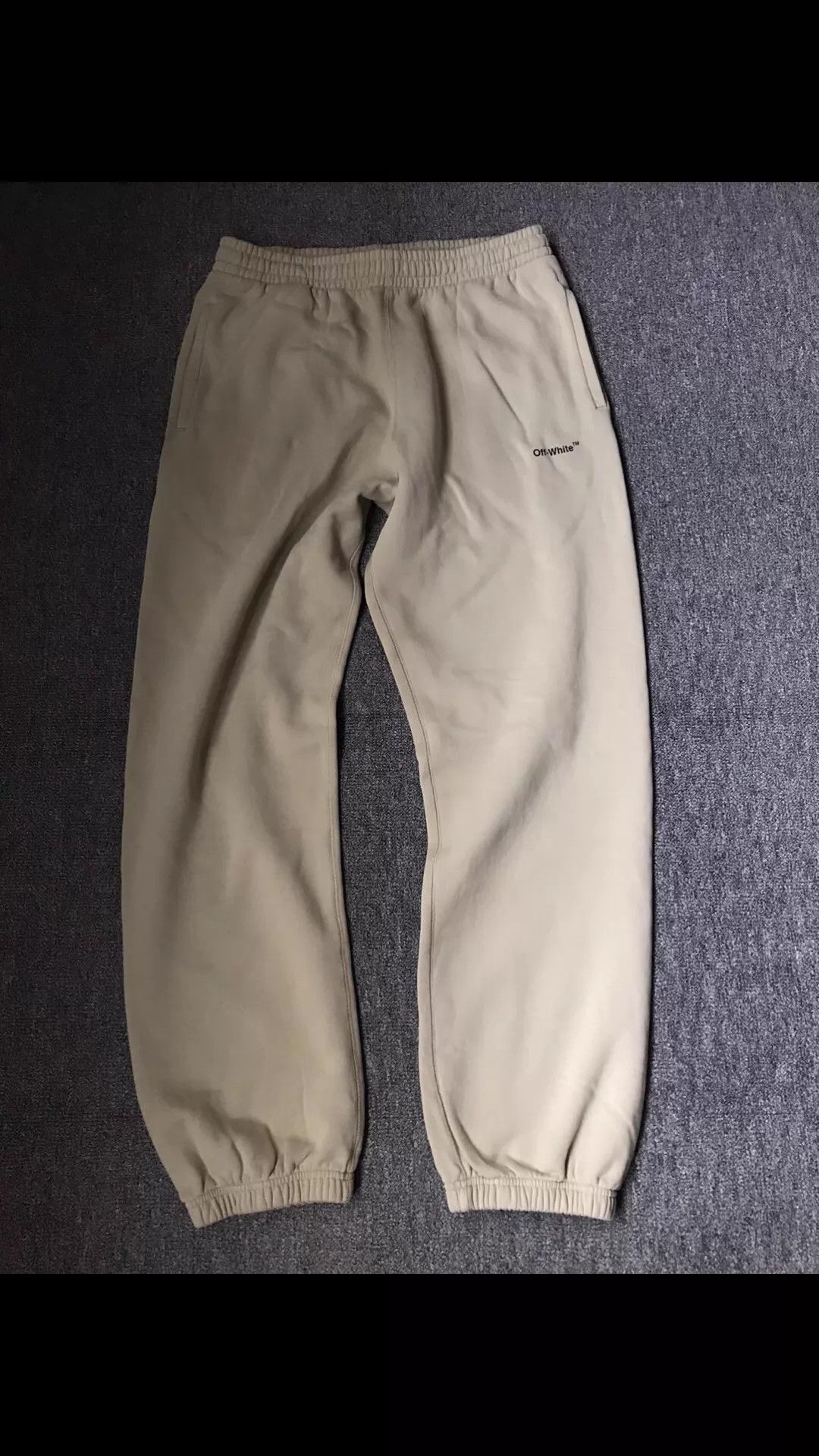Off-White OFF-WHITE sweatpants M new heavyweight elastic waist white Size US 32 / EU 48 - 1 Thumbnail