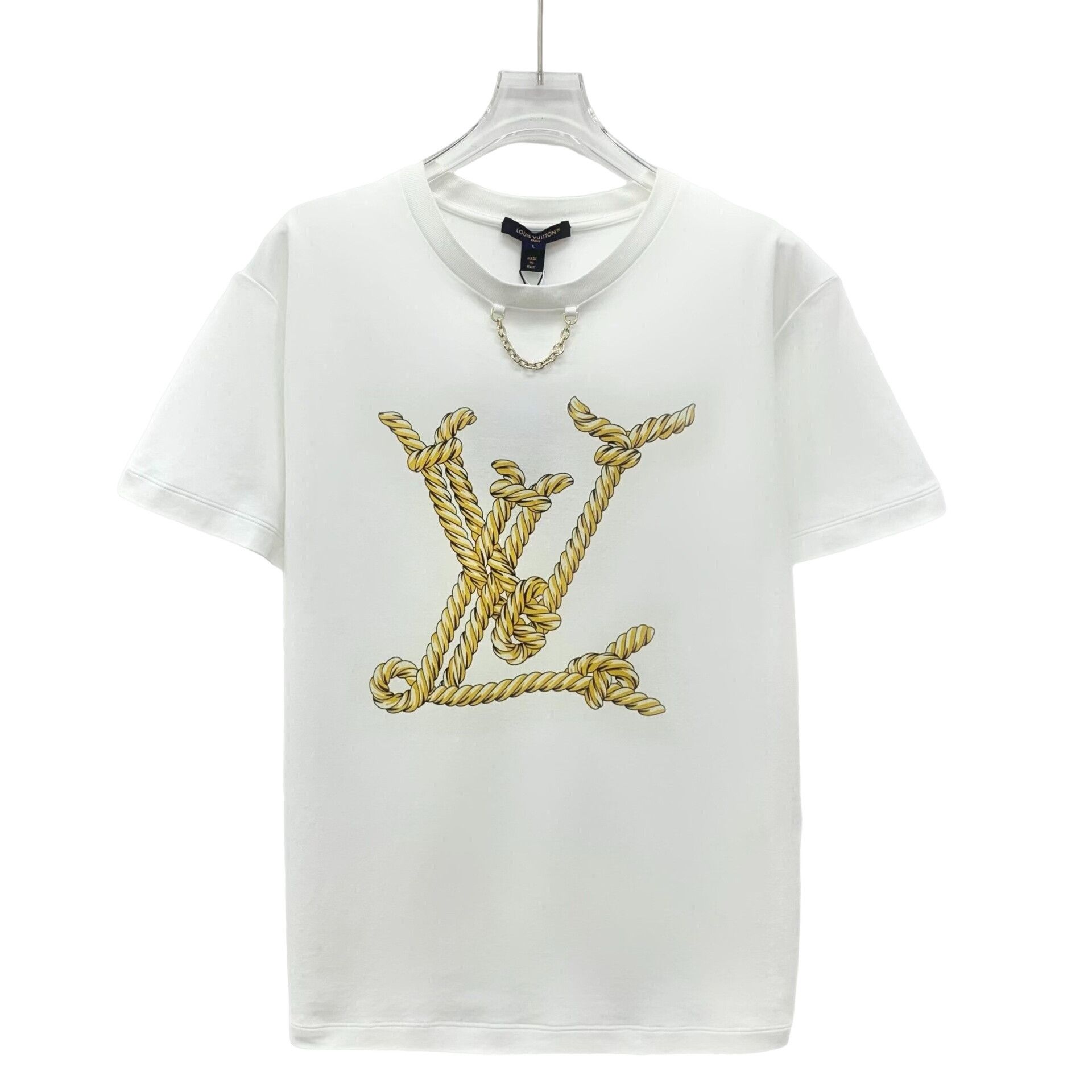 Louis Vuitton Louis Vuitton Rope Print Chain T-Shirt L Size US L / EU 52-54 / 3 - 1 Thumbnail