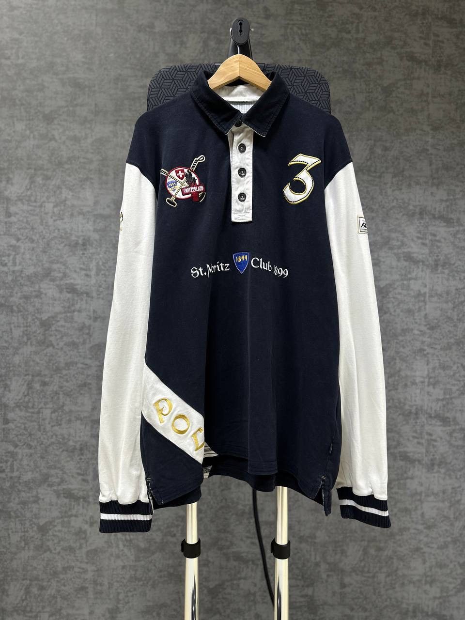 Polo Ralph Lauren × Vintage Vintage Polo Ralph Lauren St.Moritz PRL Rugby Sweatshirt Size US XXL / EU 58 / 5 - 2 Thumbnail