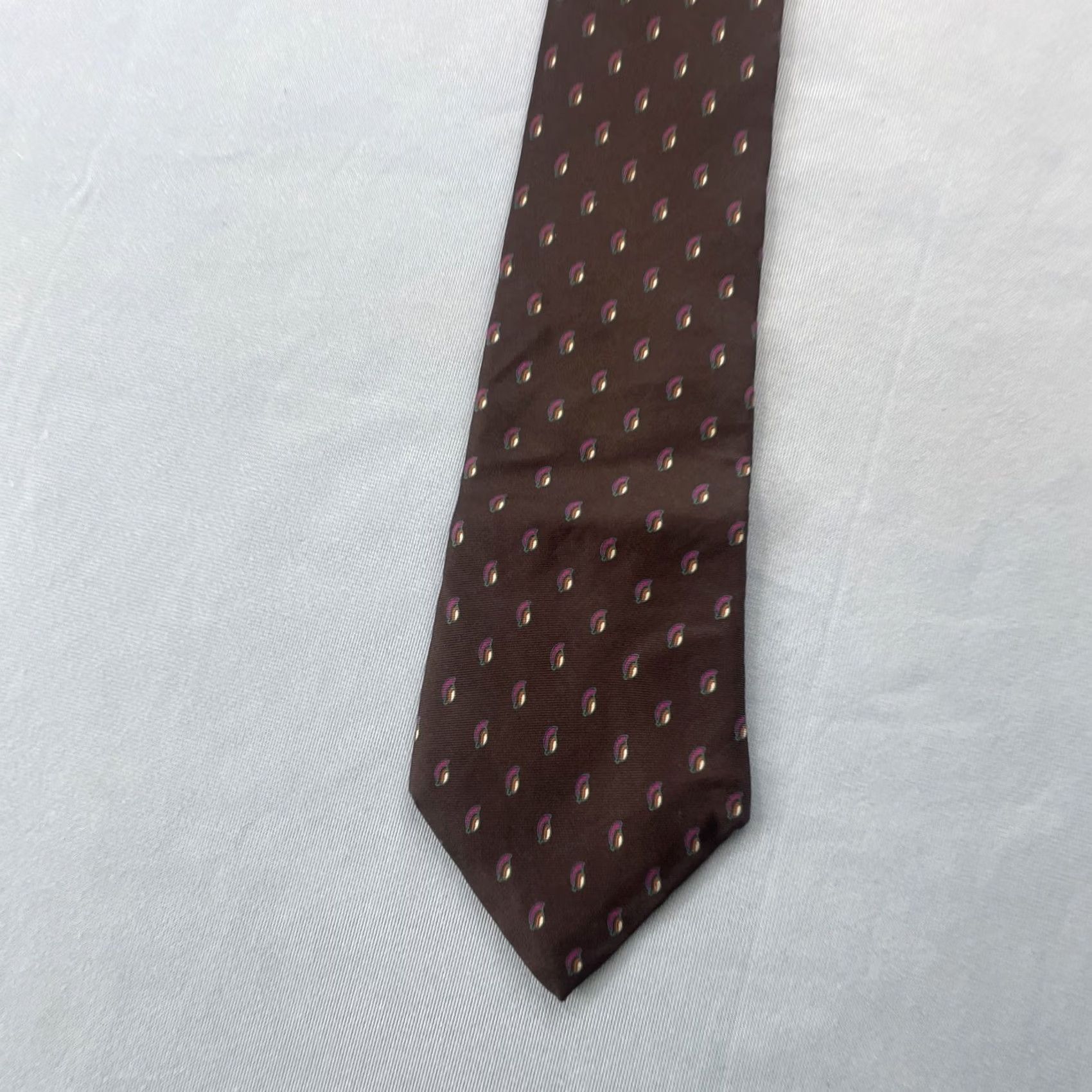 Vintage VINTAGE Necktie Charing Cross Schreter Italy Silk vtg 90s Geometry Black Deco Fan 3.5x56 Capsule Necktie Size ONE SIZE - 3 Thumbnail