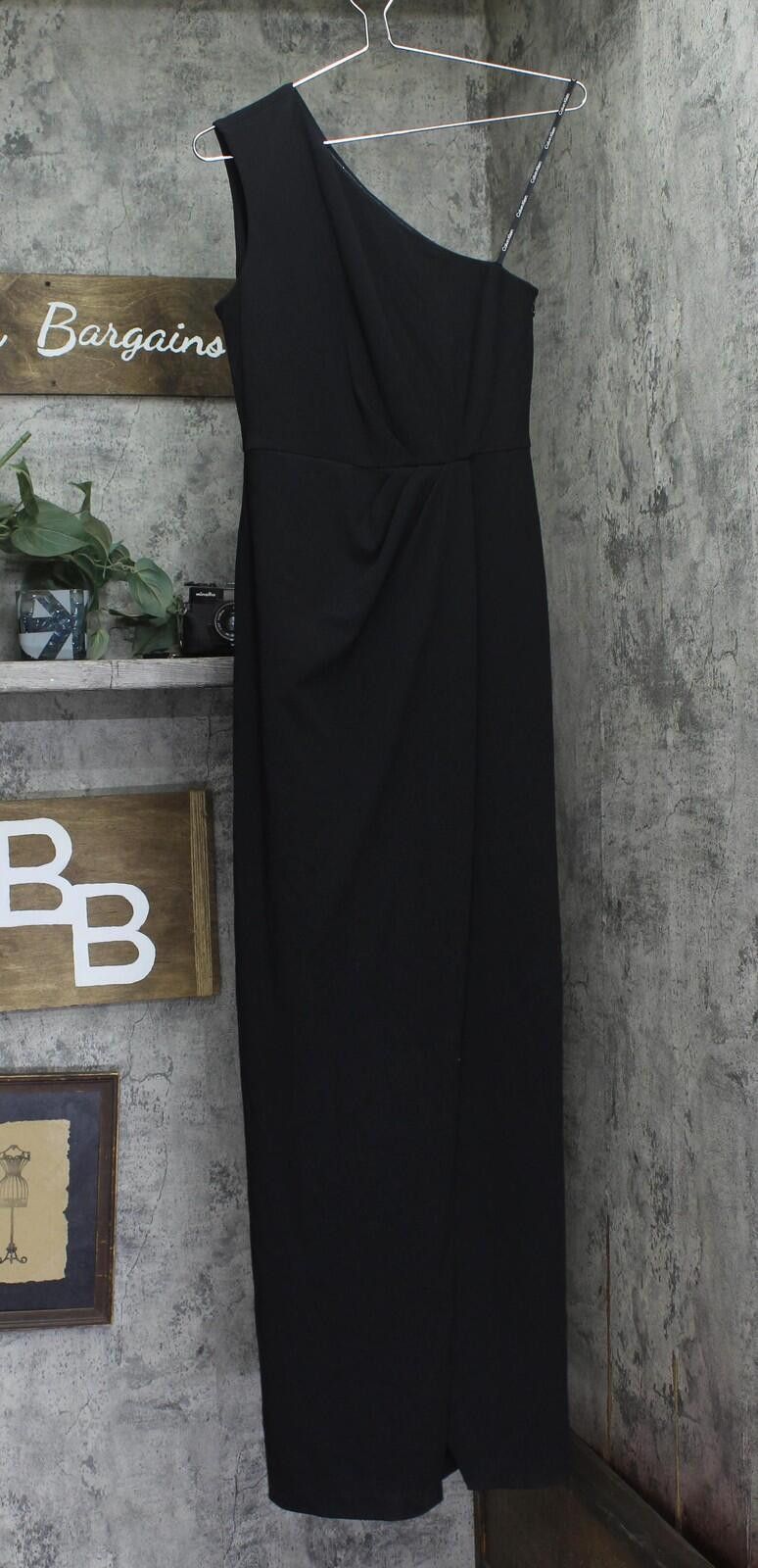 Calvin Klein Calvin Klein Shoulder Gown With Waist Ruch Cd9b22m3 Black 4 Size S / US 4 / IT 40 - 1 Thumbnail