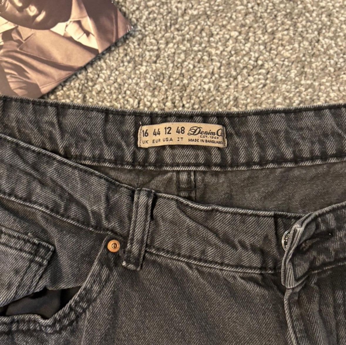 Other Black DIY Sun and Moon Baggy Jeans Size 34" / US 12 / IT 48 - 3 Thumbnail