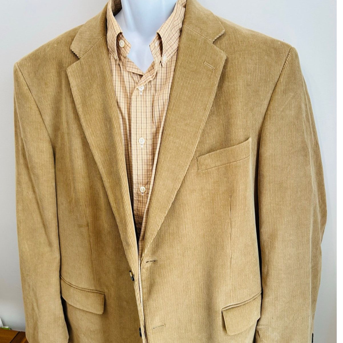 Dockers Dockers Tan Corduroy Blazer Men’s 48L Vintage Classic Jacket Size 48L - 6 Thumbnail