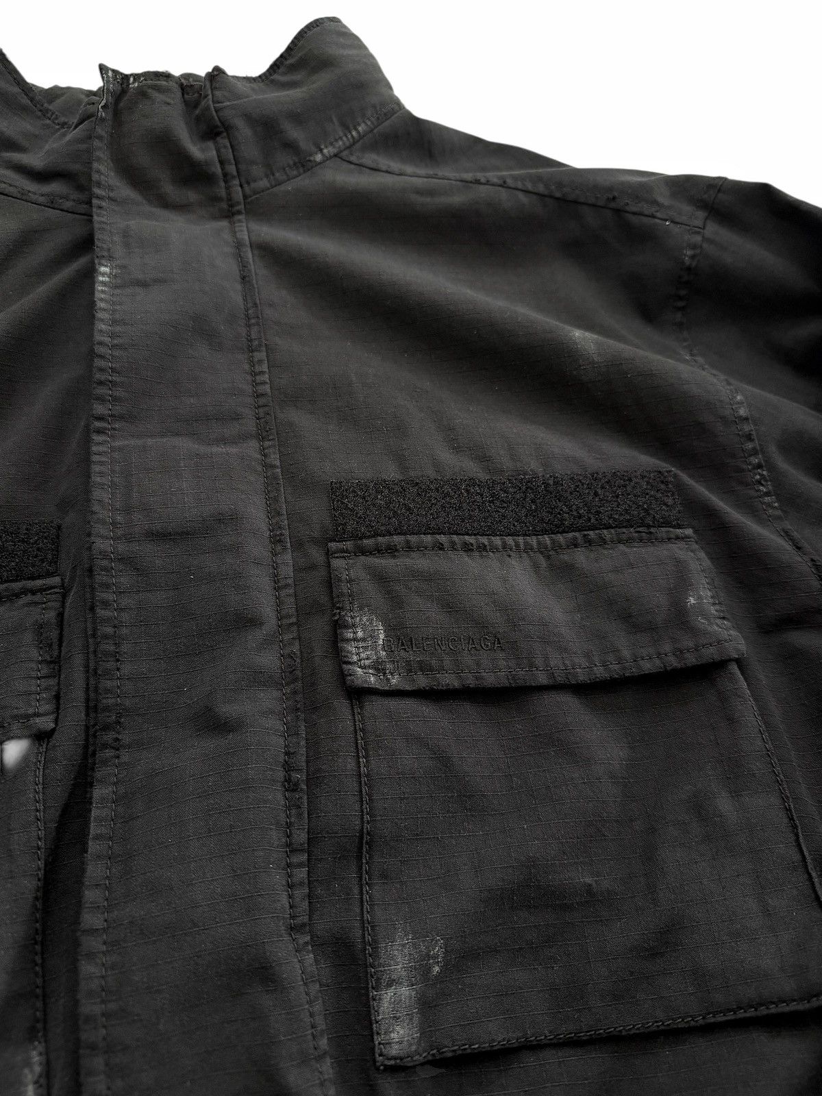 Balenciaga $4,690 Mud Show Double Sided Front Zip Military Parka Size US XXL / EU 58 / 5 - 7 Thumbnail